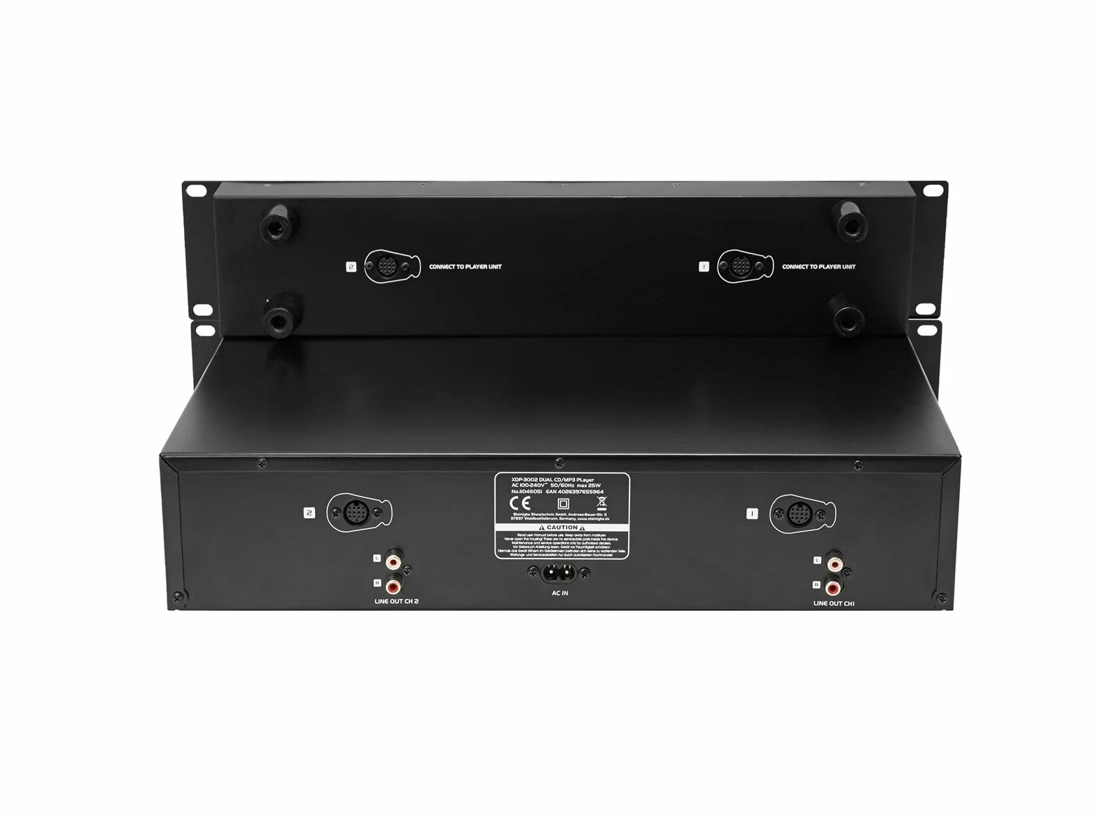OMNITRONIC XDP-3002 odtwarzacz Dual-CD/MP3, podwójny odtwarzacz CD i MP3 do CD, USB i SD