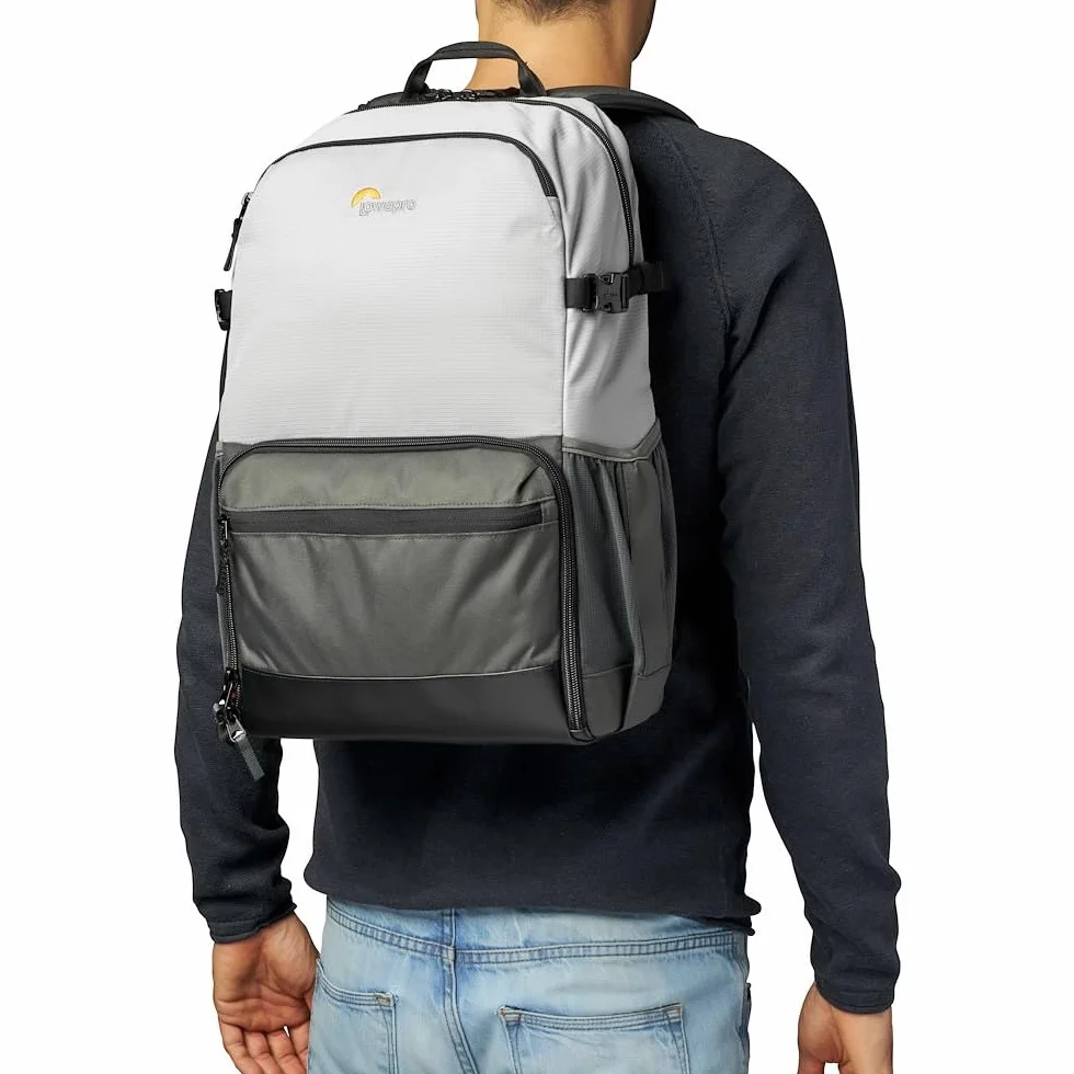 Lowepro Plecak fotograficzny LP37238-PWW Truckee BP 250 LX Outdoor, do tabletu 15”, dla kompaktowych aparatów Sony, Canon, Nikon, z 1-2 obiektywami, gimbalem, dronem, DJI, Osmo, Mavic, jasnoszary