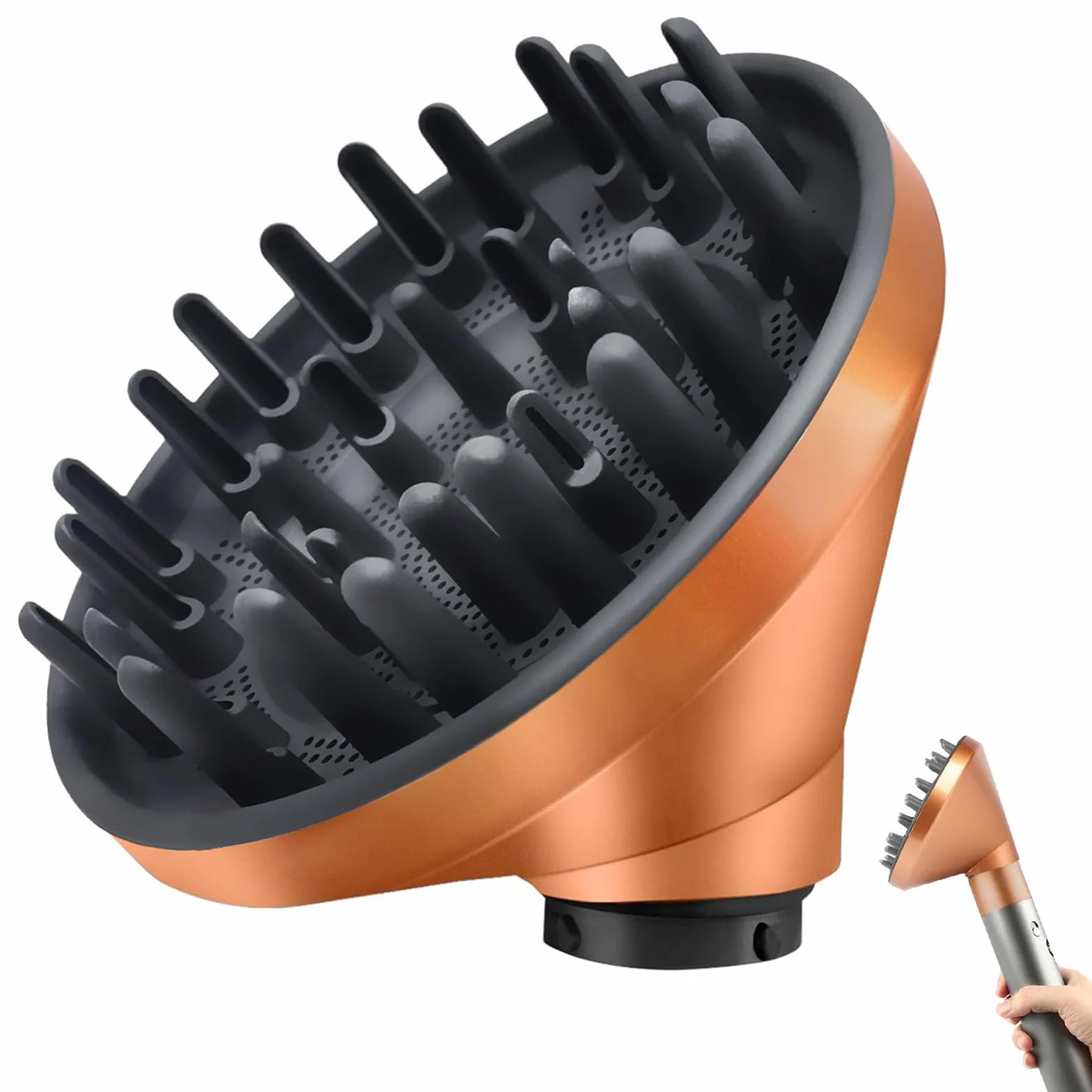 Dysza dyfuzorowa, nasadki do Dyson Airwrap Styler HS01 HS05, przekształcalna do Airwrap Styler w suszarkę do włosów, dyfuzor do suszarki do włosów, nasadka do suszarki do włosów, złota