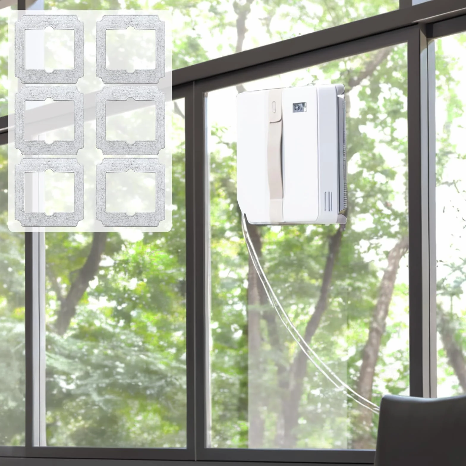 ECOVACS WINBOT Mini podkładki do czyszczenia okien, ściereczki z mikrofibry W-CC02-0012