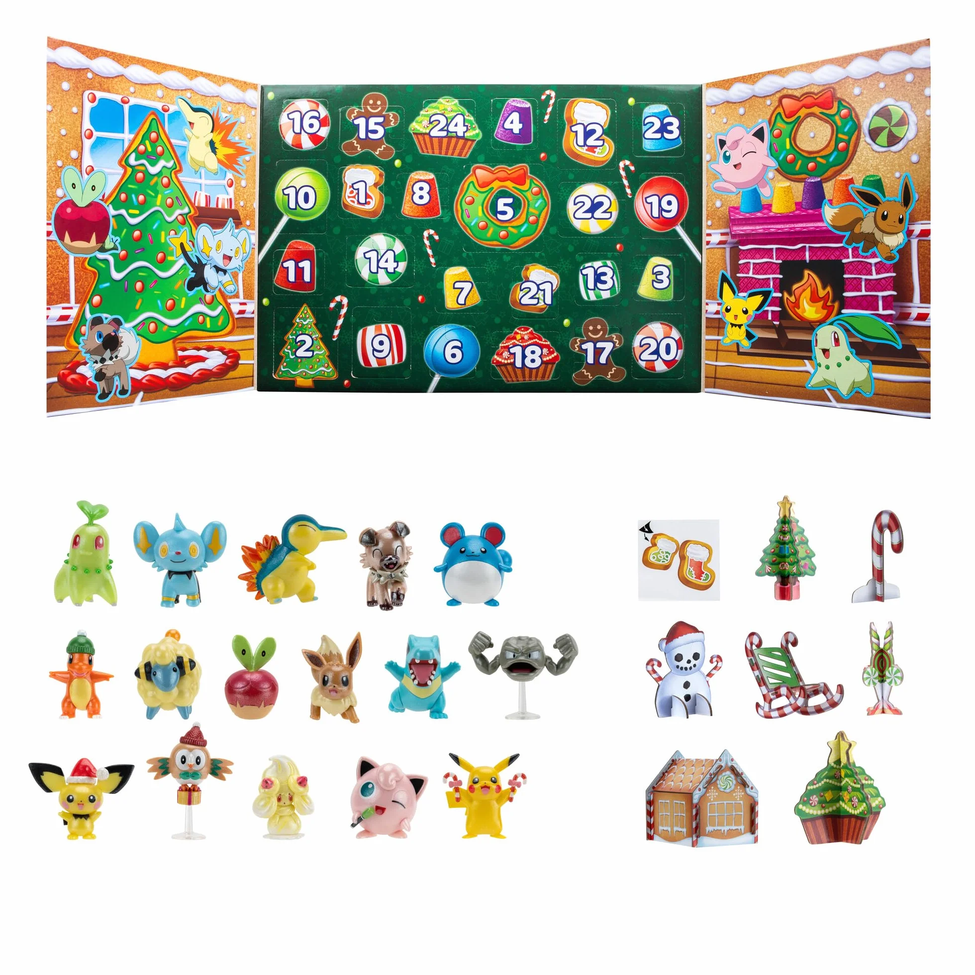 Jazwares PKW3066 Kalendarz Adwentowy, Wielokolorowy, 24 Sztuki