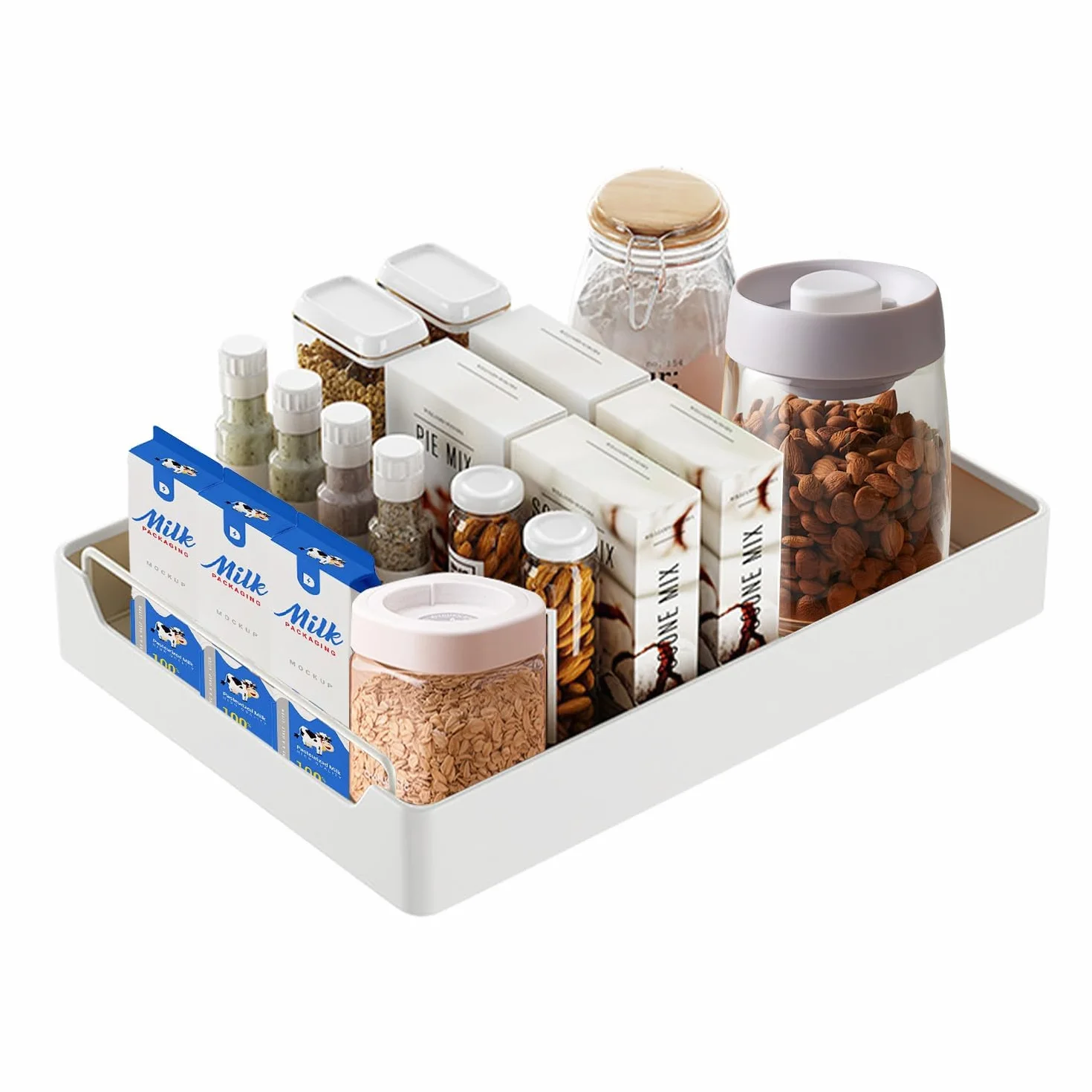 Wysuwana szuflada kuchenna 43 x 25 x 7,5 cm teleskopowa ze stali węglowej i tworzywa sztucznego organizer