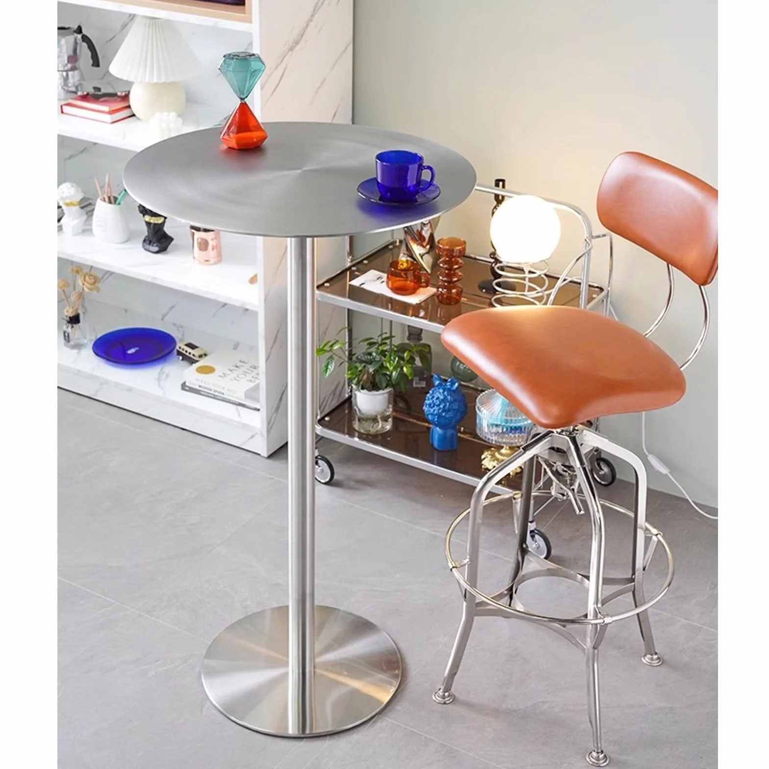 Stół bistro barowy ze stali nierdzewnej okrągły 40 cm 50 cm 60 cm