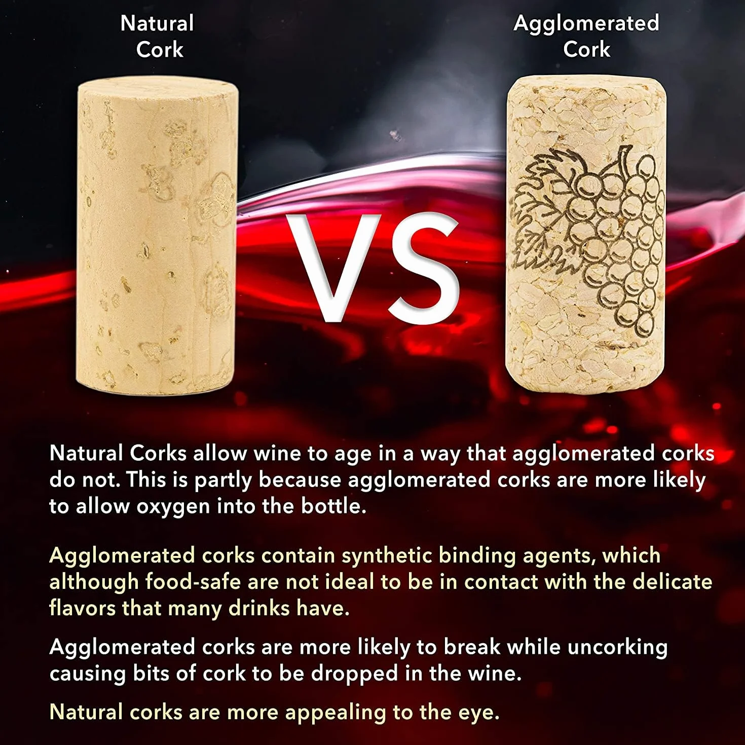 Naturalne korki do wina SLIMCORK 44x24 mm 50 sztuk