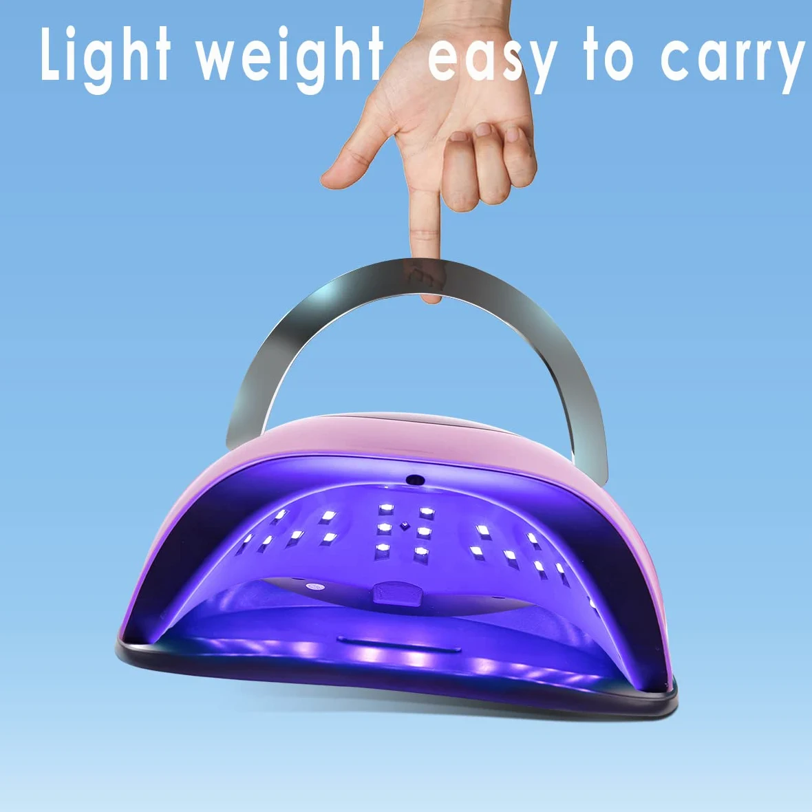 W&H Lampa UV LED do paznokci, szybsza żelowa suszarka do paznokci 120 W, profesjonalna lampa utwardzająca do paznokci i paznokci, maszyna do lakierowania żelowego z 4 ustawieniami timera (Sun BQ5T