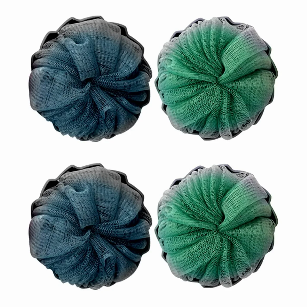 4 szt. Kąpiel pod prysznic Loofah pufa gąbka z siatki pufa piłka pod prysznic miękka kulka do szorowania ciała złuszczająca gąbka do kąpieli ręcznik do mycia ciała dla kobiet mężczyzn dziec