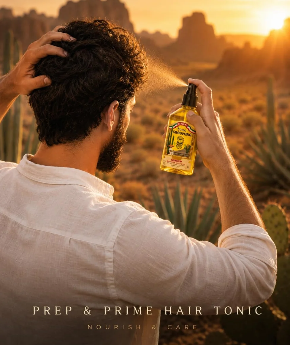Bandido Grooming Tonic Spray For Men 250 ml – płyn do włosów dla mężczyzn – przeciwłupieżowy tonik do włosów – redukcja wypadania włosów – wspomaga wzrost włosów – męski zapach