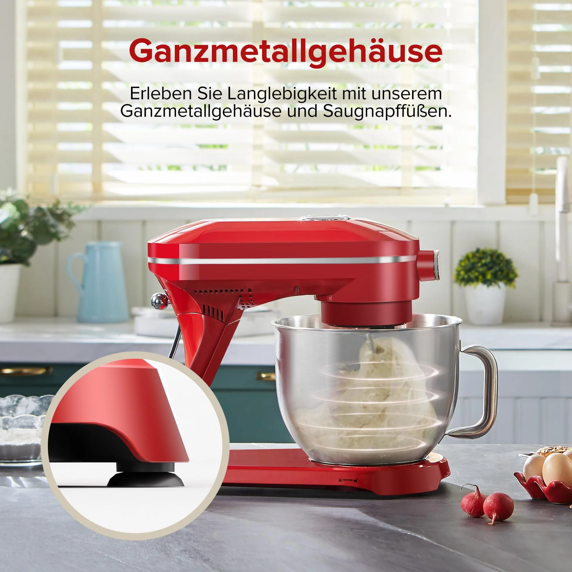 Chefree Robot Kuchenny 1800W 7L 10 Biegów M500 Czerwony