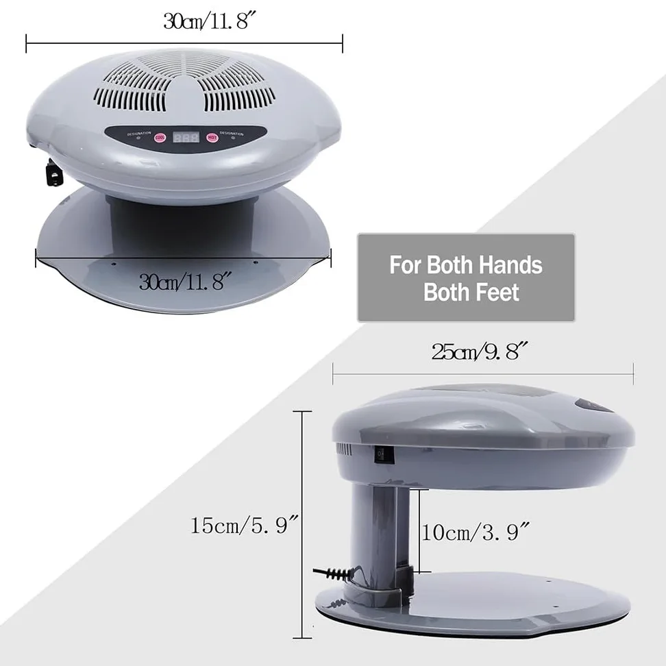 Lampa UV do paznokci, Suszarka do paznokci 400 W, automatyczny czujnik, wentylator suszenia, narzędzie manicure, salonu domowego(Grey)
