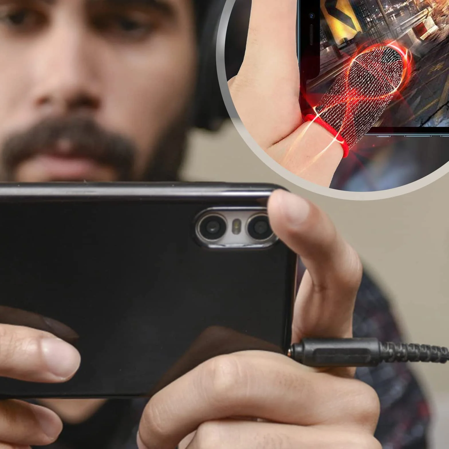 10 sztuk tulejek na palce do gier na telefon komórkowy, gamingowe, oddychające etui na kciuk, ochrona palców, odporne na pot, etui kompatybilne z telefonami komórkowymi, tabletami, 5 kolorów