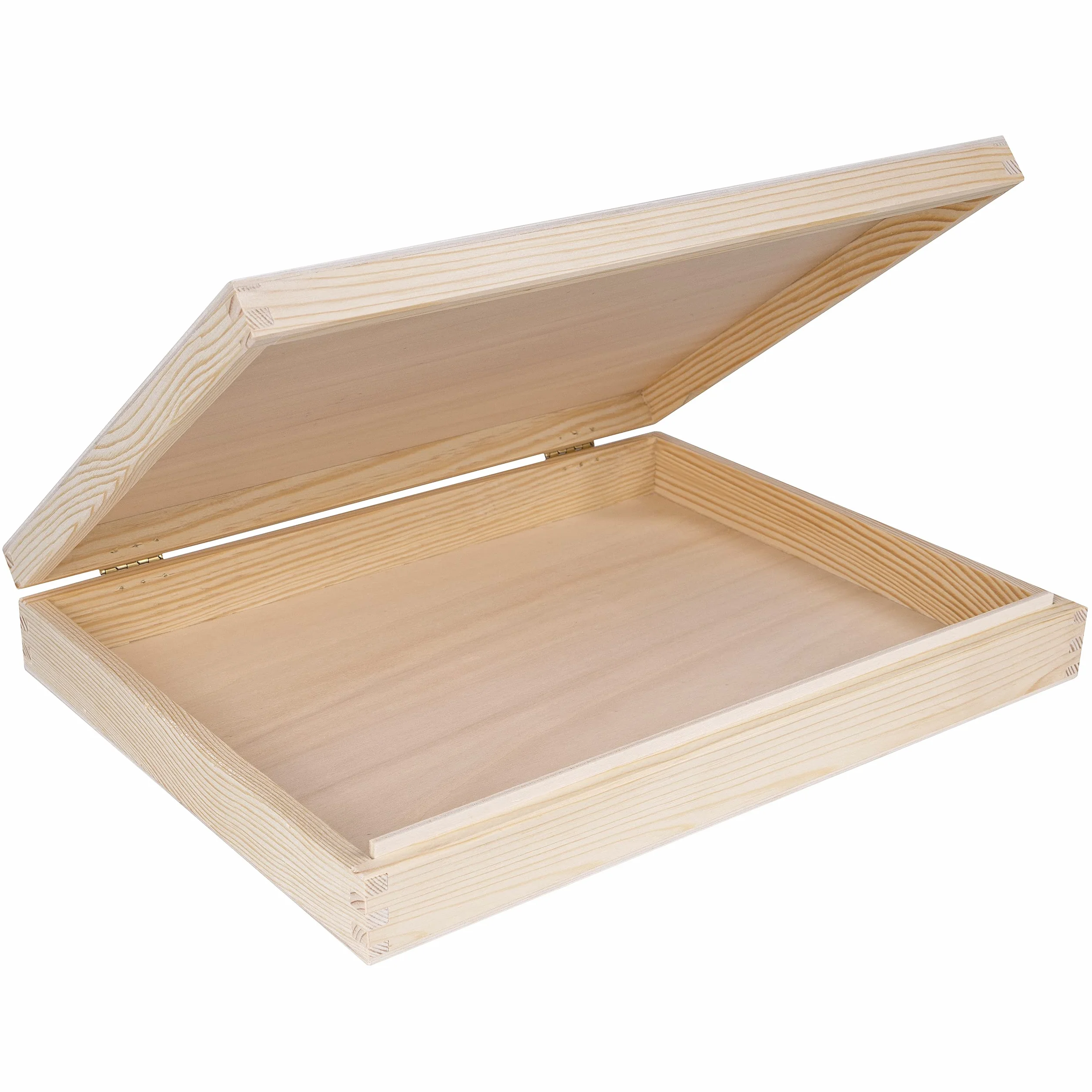 Drewniane Pudełko A4 Niemalowane 34 x 25,3 x 5,3 cm do Przechowywania
