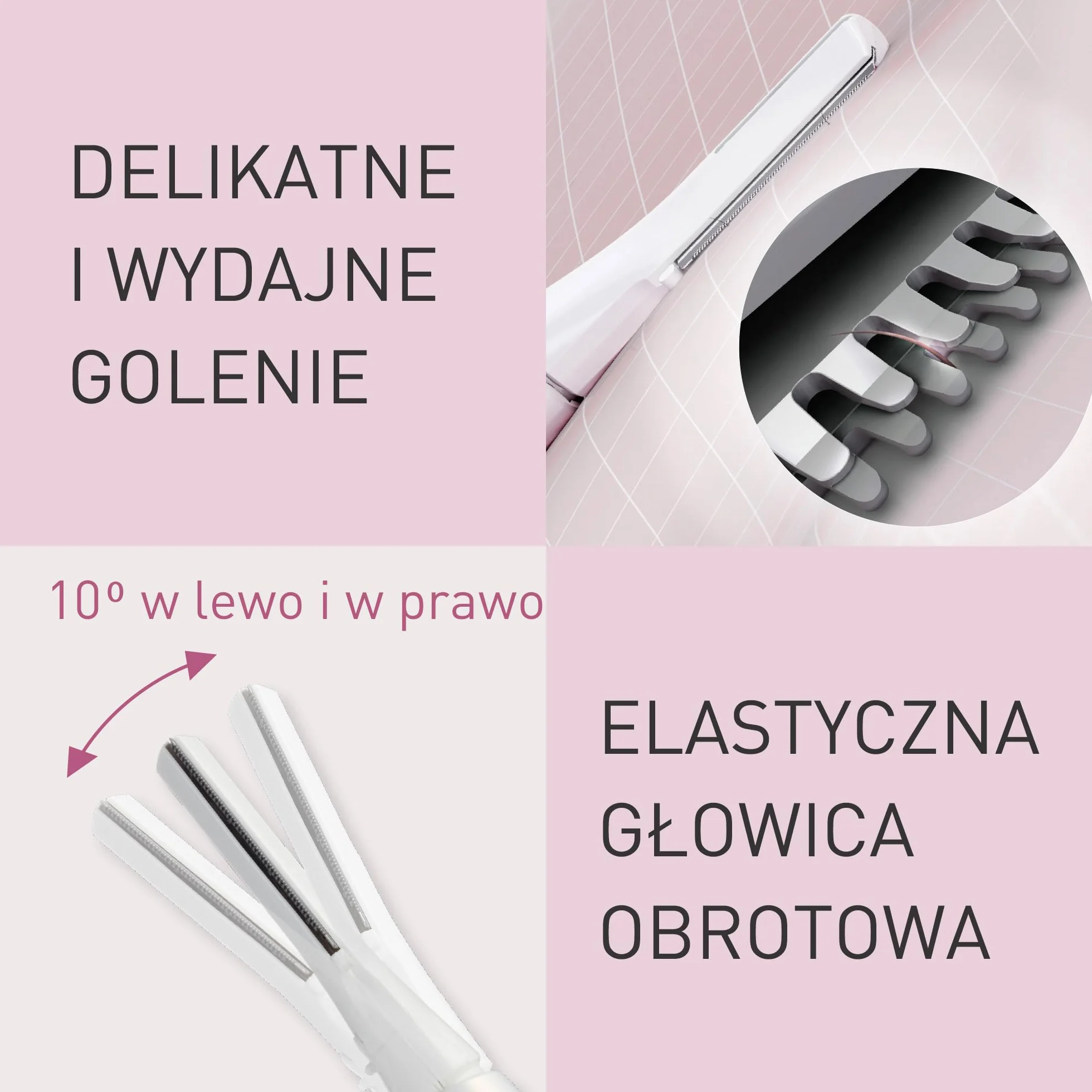 Panasonic ES-WR51, Golarka dla Kobiet, Golarki Damskie, Na Sucho, Zasilany na Baterie (1 Bateria AAA), Nasadka Ochronna, Szczoteczka do Czyszczenia