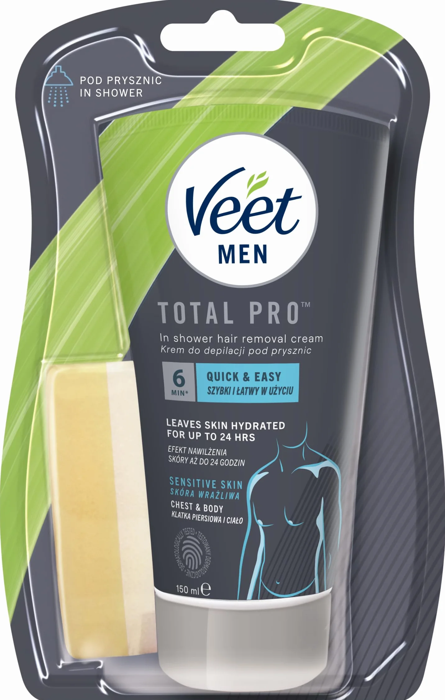 Veet Men krem do depilacji pod prysznic – skóra wrażliwa 150 ml