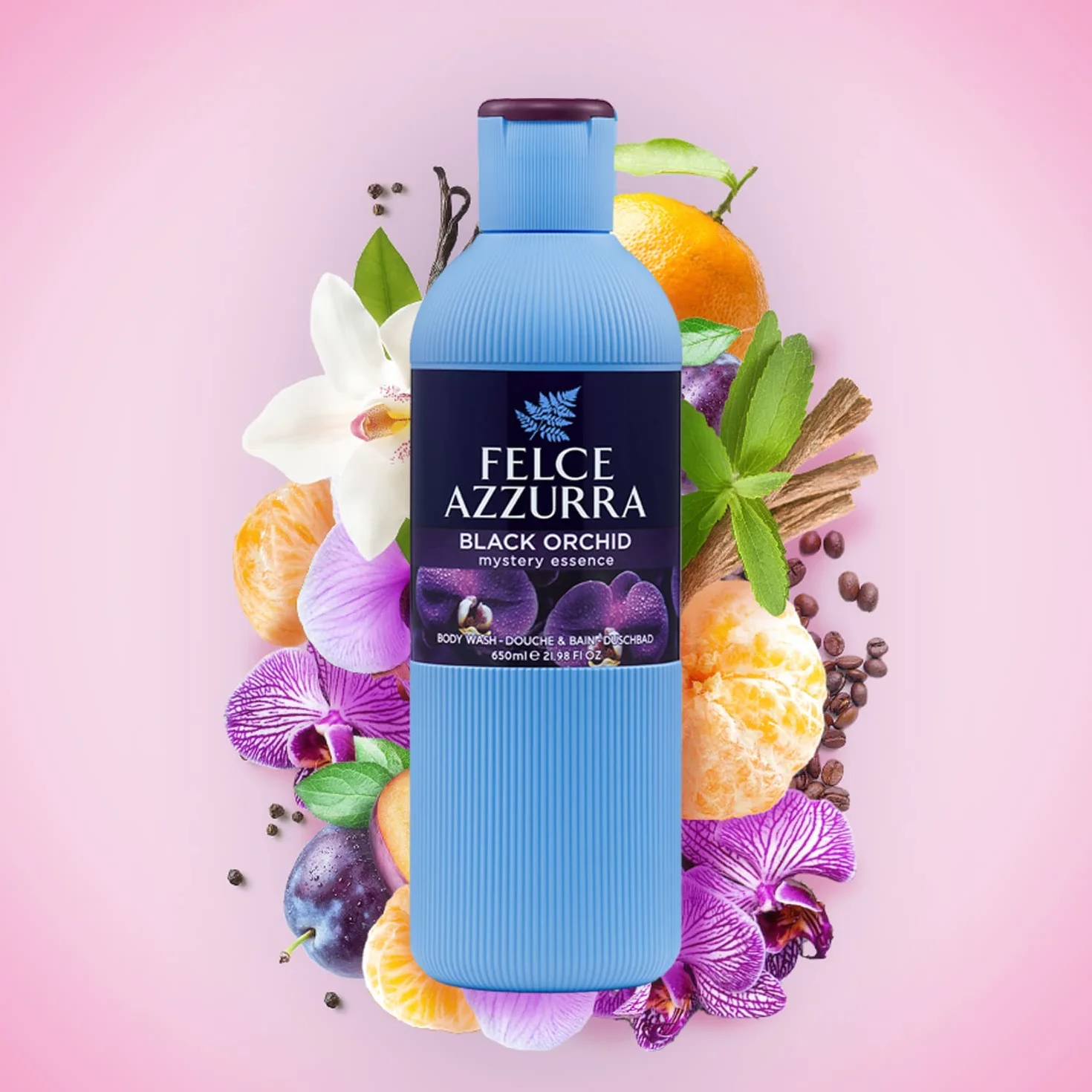 Felce Azzurra - Mycie ciała Black Orchid, wyrafinowane perfumy, nawilża skórę - 650 ml