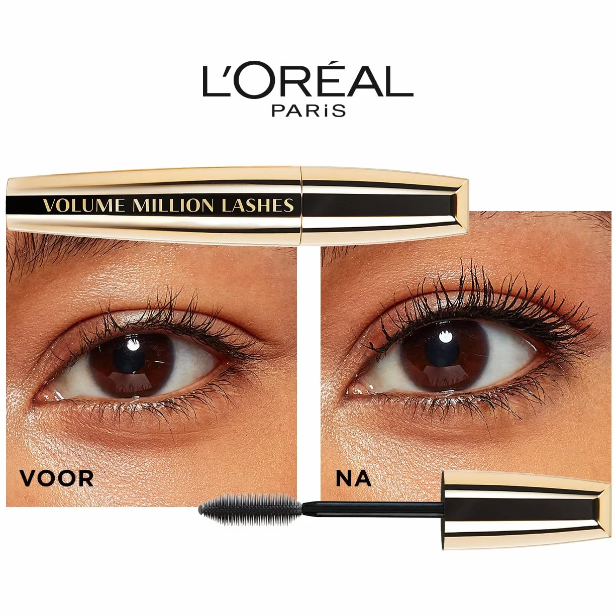 L'Oréal Paris Volume Million Lashes Classic tusz do rzęs zjawiskowa objętość, idealnie rozdzielone rzęsy, 01 Black, 11 ml