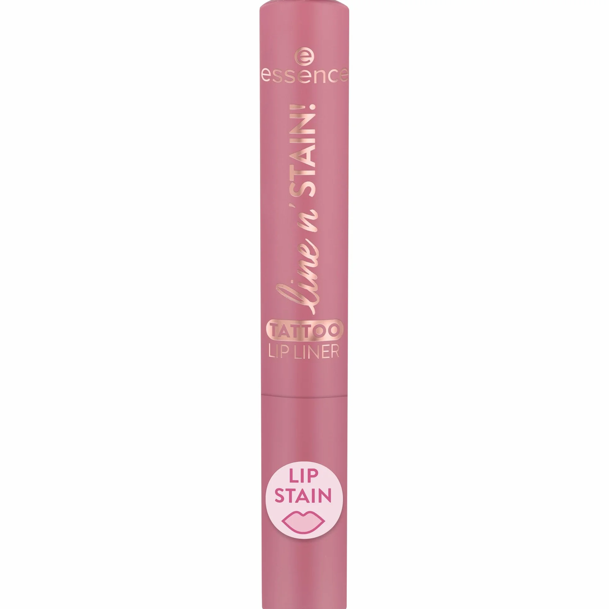 essence line n' STAIN! TATTOO LIP LINER, nr 01, czerwony, długotrwały, definiujący, efekt barwienia, intensywny kolor, wegański, bez perfum, bez alkoholu, bez parabenów, 3 szt. (3 x 2,5 ml)