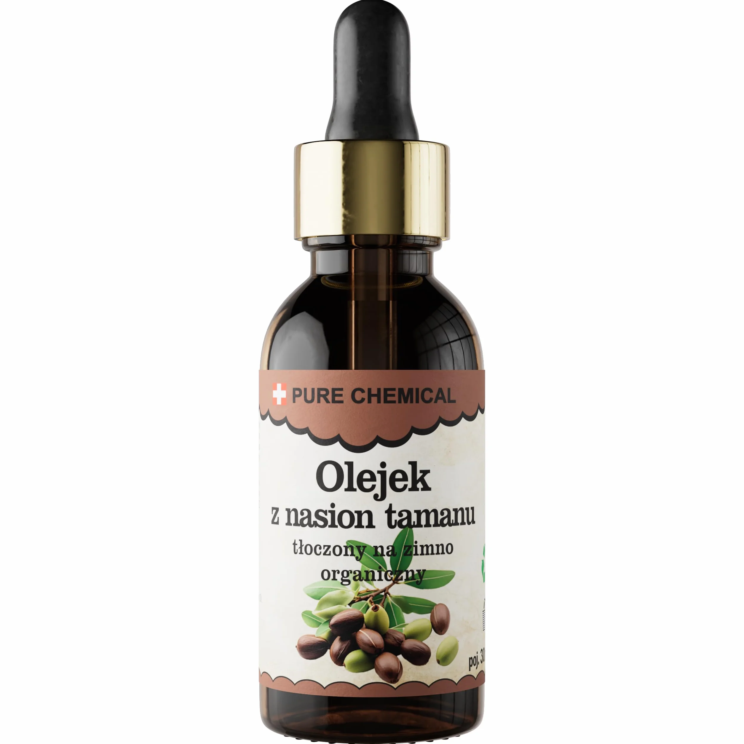 Olej Tamanu - Naturalny do Pielęgnacji Skóry i Włosów - Głęboka Regeneracja, nawilżenie - Lagodzenie Podrażnień i suchych miejsc - Idealny do Twarzy, Ciała i Masażu