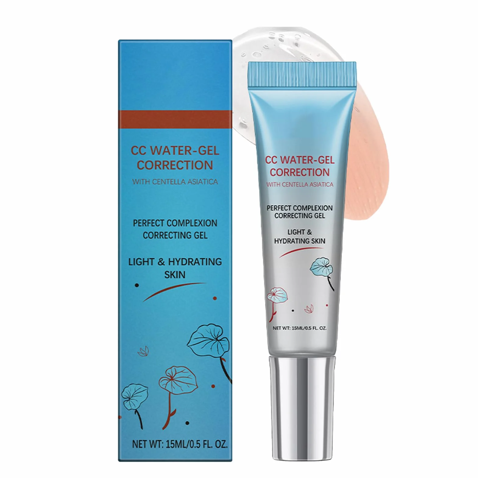 Cc Cream Red Corrector, Red Correct Cc Cream, krem korekcyjny czerwieni, krem korygujący kolor dla naturalnie równomiernego, nawilża skórę i współczynnik ochrony przeciwsłonecznej, 15 ml