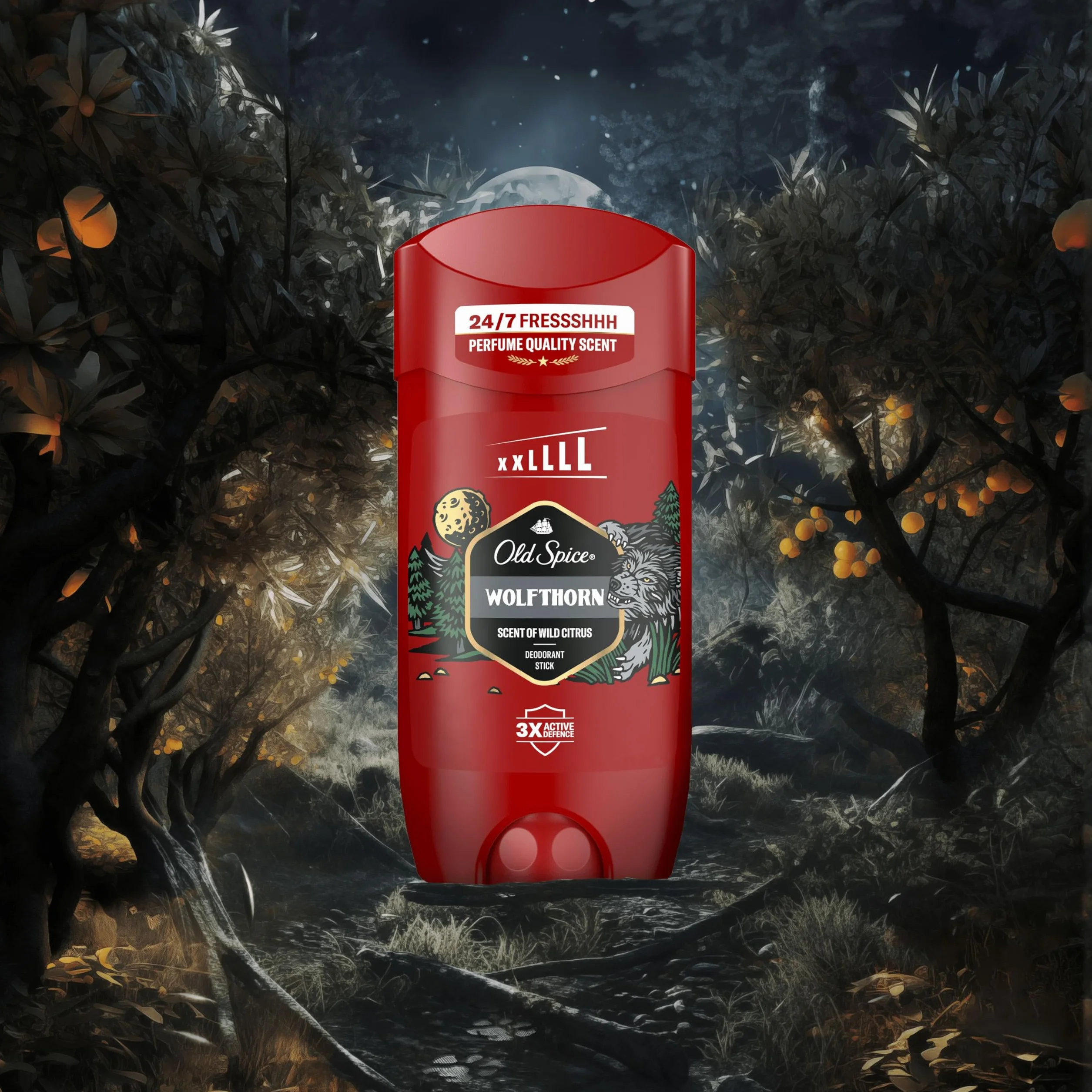 Old Spice Wolfthorn Dezodorant w sztyfcie dla mężczyzn 85ml, świeżość 24/7 przy codziennym stosowaniu, długotrwały zapach o jakości perfum, ochrona przed nieprzyjemnym zapachem, 0% soli aluminium