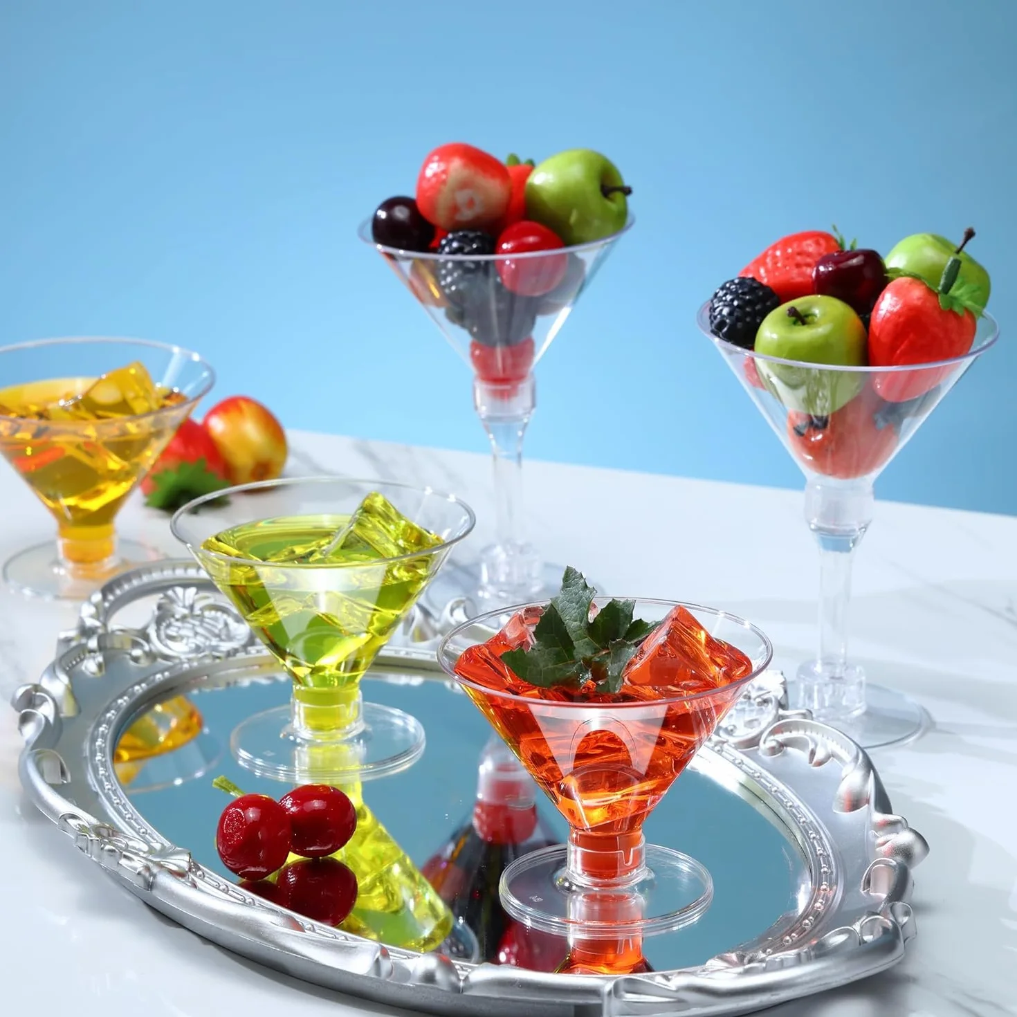 Kieliszki do martini z tworzywa sztucznego 142 ml jednorazowe mini