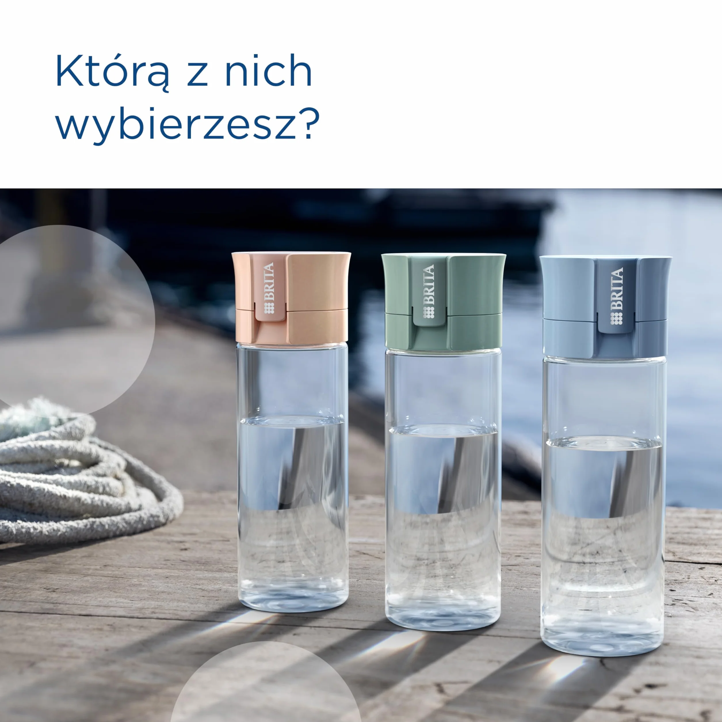 BRITA Butelka filtrująca Vital pastelowy błękit (0,6l) zawiera 2 filtry MicroDisc - filtruje chlor, zanieczyszczenia, hormony i pestycydy, zachowuje cenne minerały