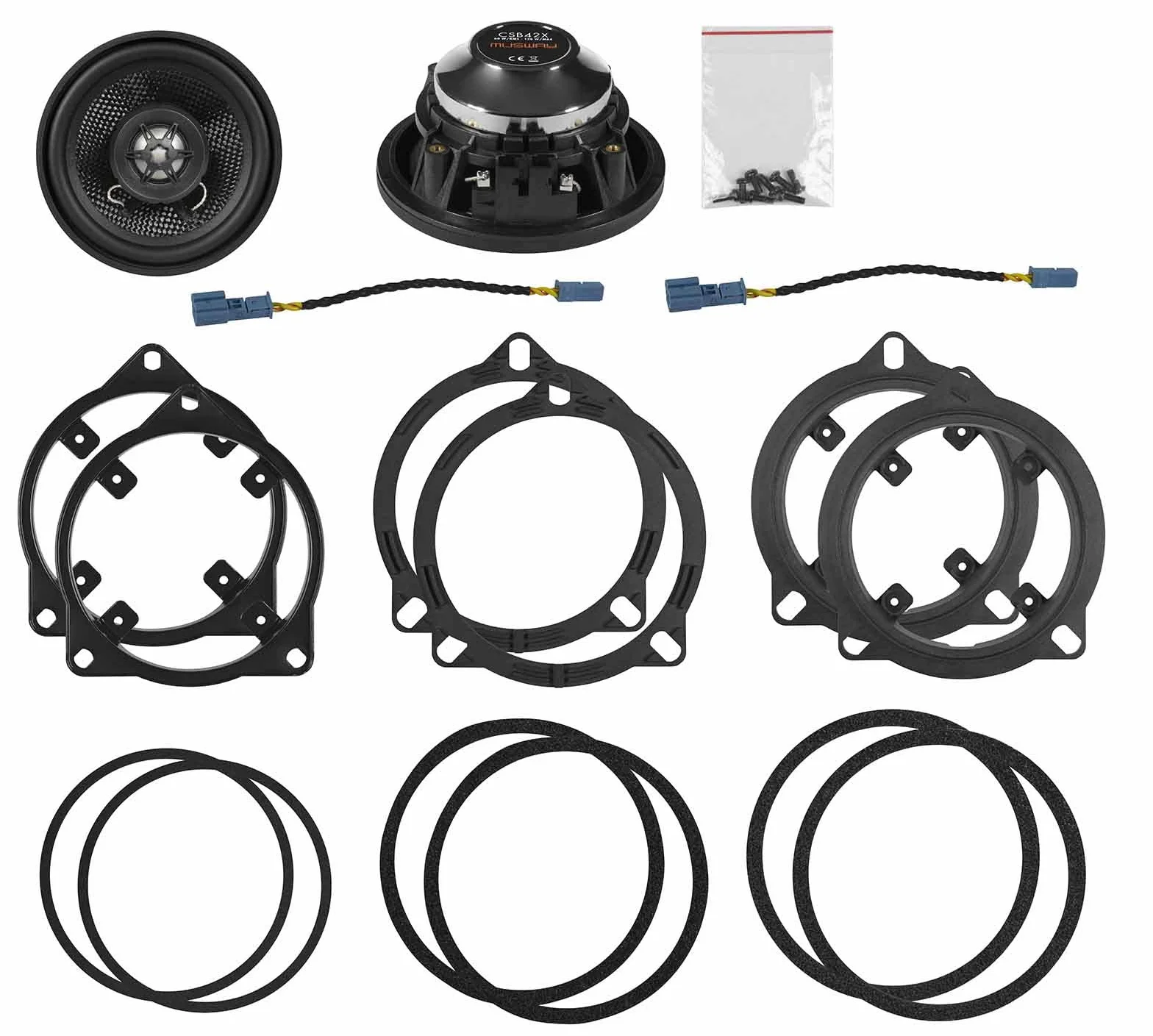 Musway CSB42X 2-drożny głośnik 10 cm o mocy 120 W (RMS: 60 W) do BMW E, F, G