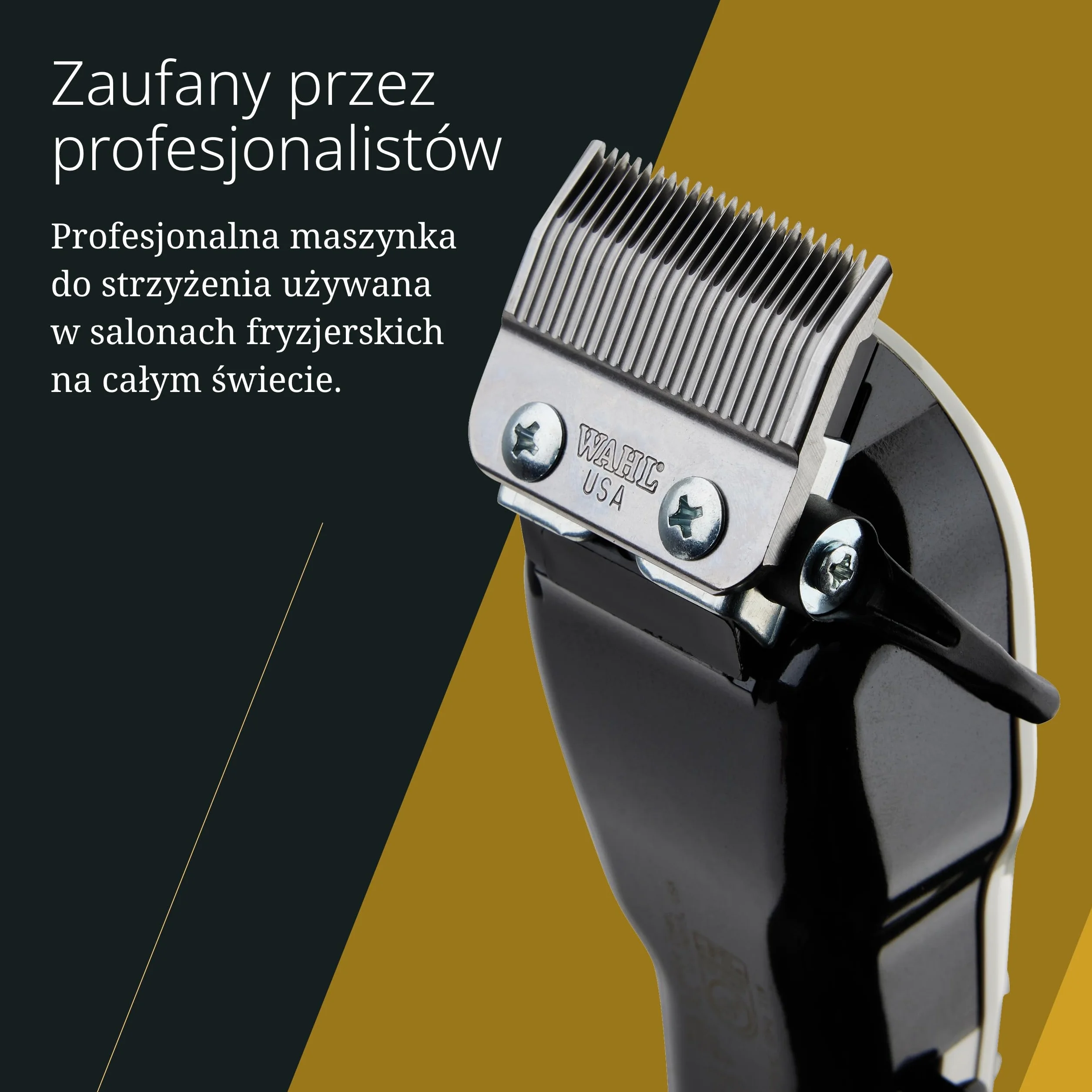 Wahl Super Taper - Professional Mains Hair Clipper - do usuwania luzem i zwężaniem się, czarno -białe