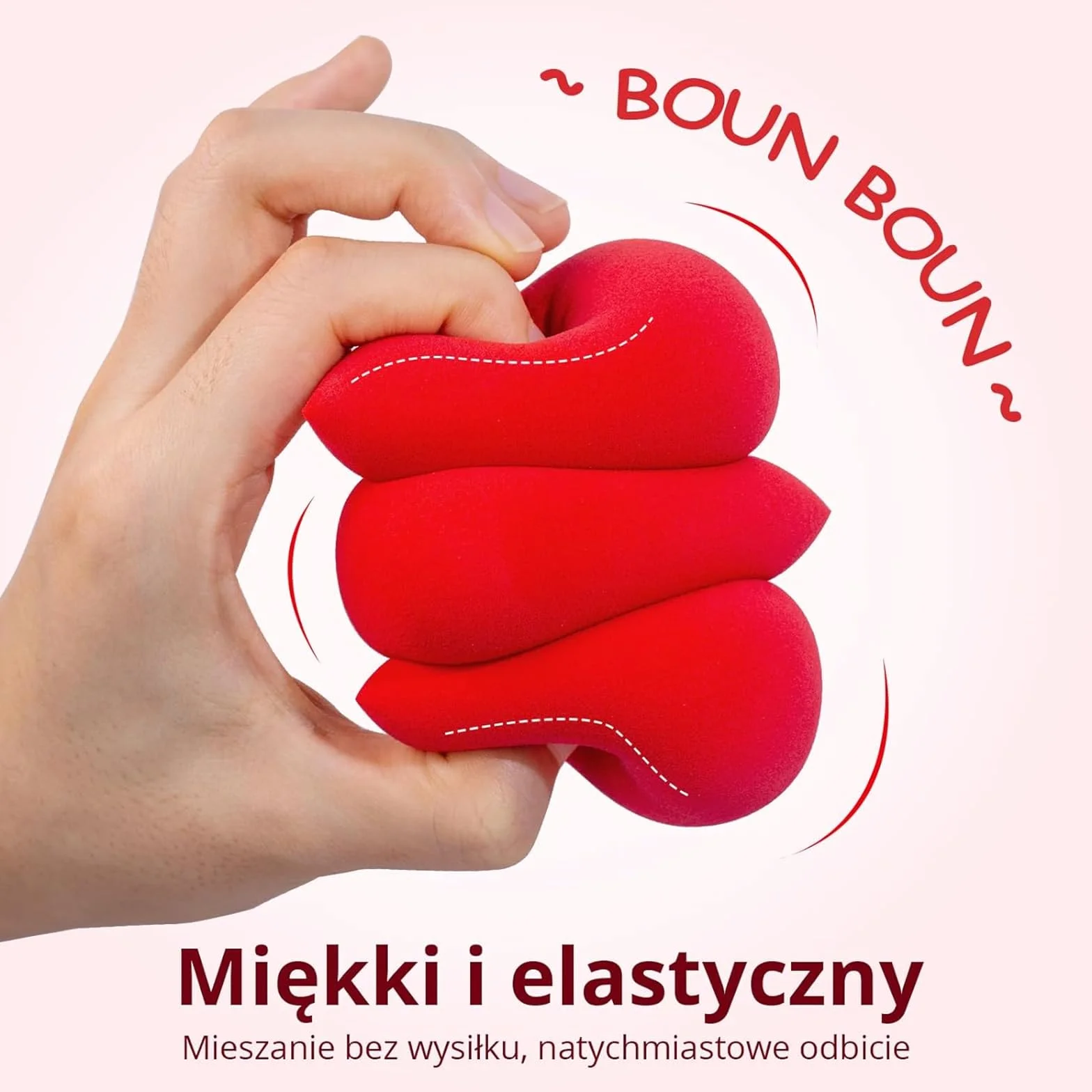 BEAKEY Beauty zestaw gąbek do makijażu, wielokolorowa gąbka do podkładu, idealna do płynów, kremów i pudru, 5 sztuk