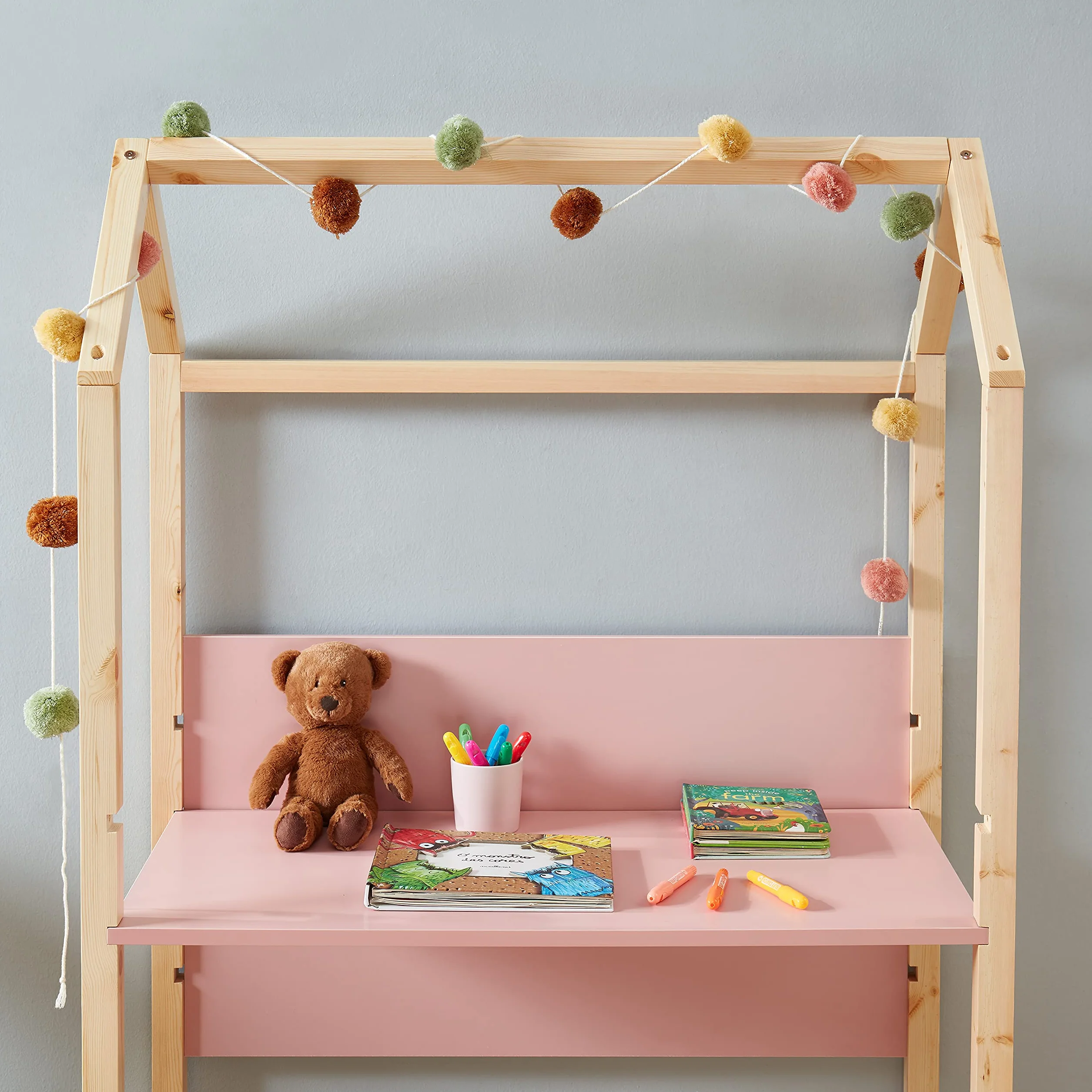 BAÏTA Biurko dziecięce Tiny Rose sosna