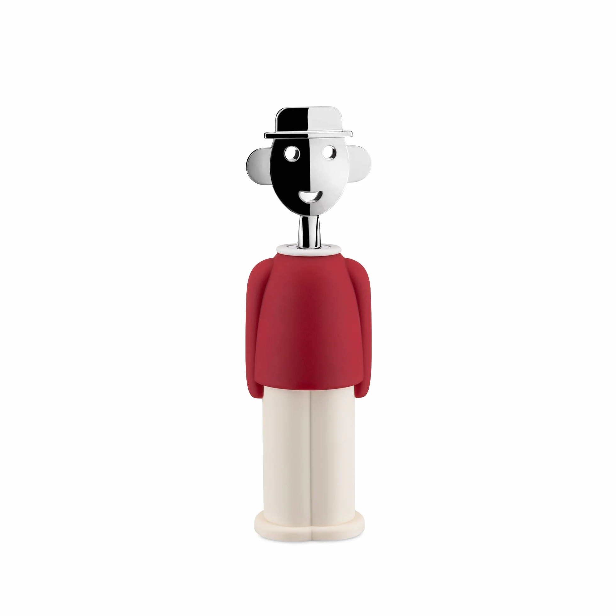 Alessi AAM23 R Design korkociąg, chromowany zamak i żywica termoplastyczna, czerwony