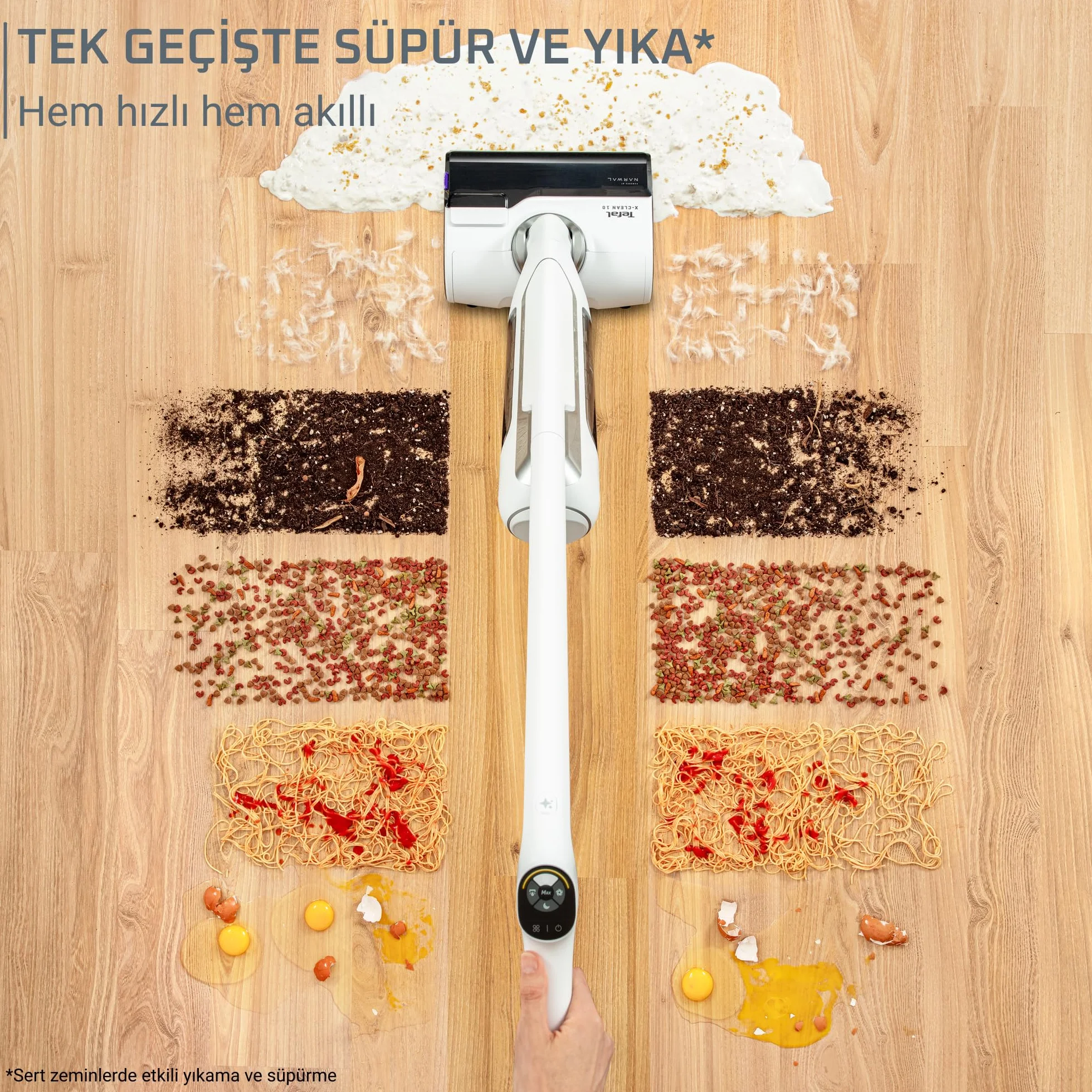 Tefal X-Clean 10 Odkurzacz do czyszczenia mokrych podłóg, odkurzacz czyści i suszy