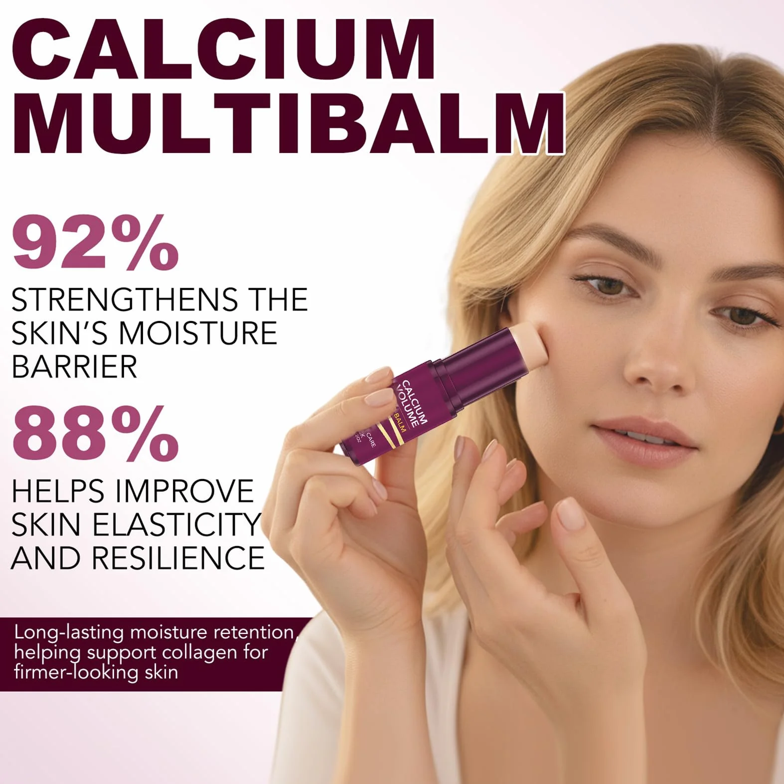 Cemenrete Calcium Volume Multi Balm, Calcium Multi Balm Stick, przeciwzmarszczkowy krem pod oczy przeciw zmarszczkom i drobnej linii, kolagenowy balsam pod oczy, krem nawilżający do oczu, szyi, twarzy