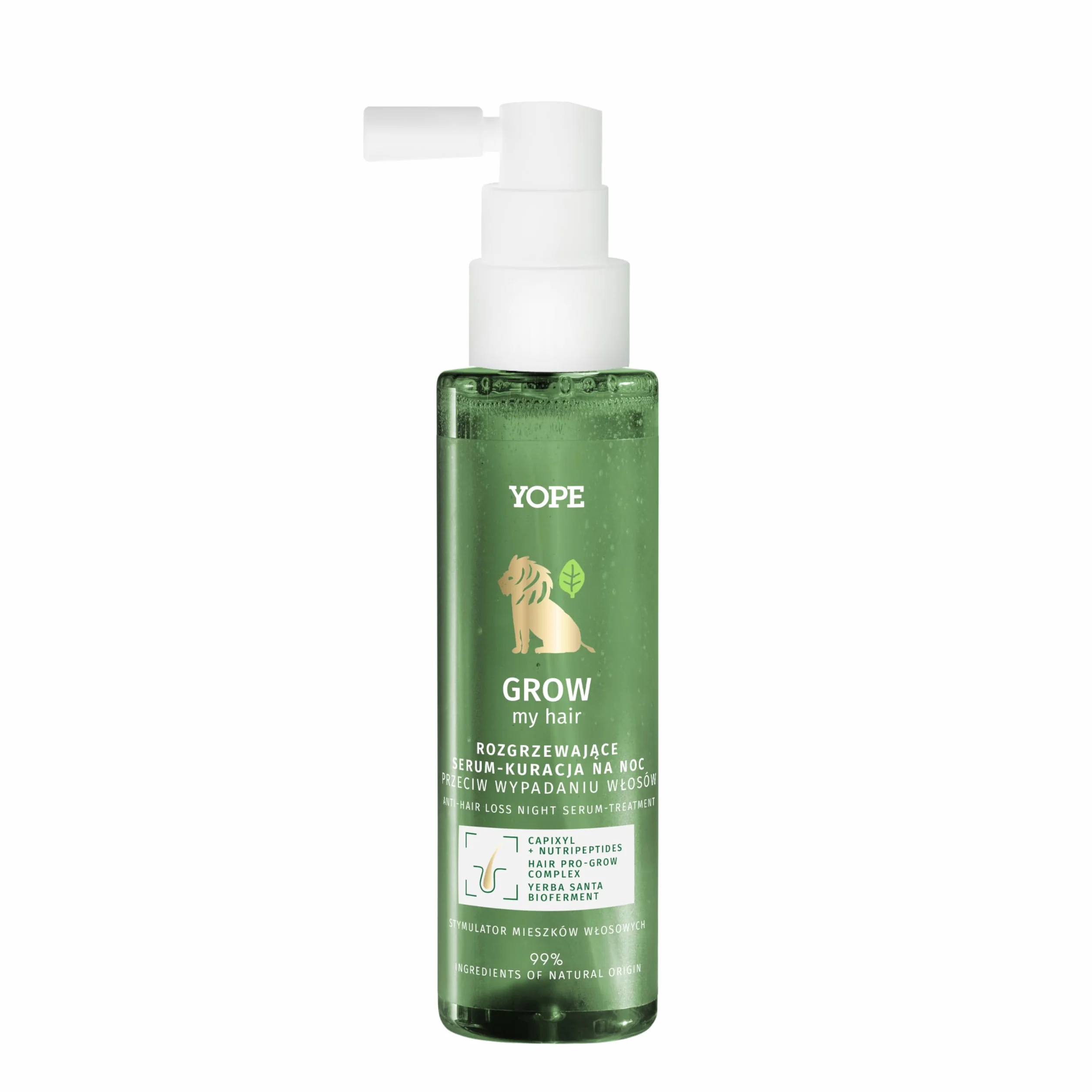 YOPE GROW Hair Serum Przeciw Wypadaniu Włosów Na Noc 110 ml Naturalna Wegańska