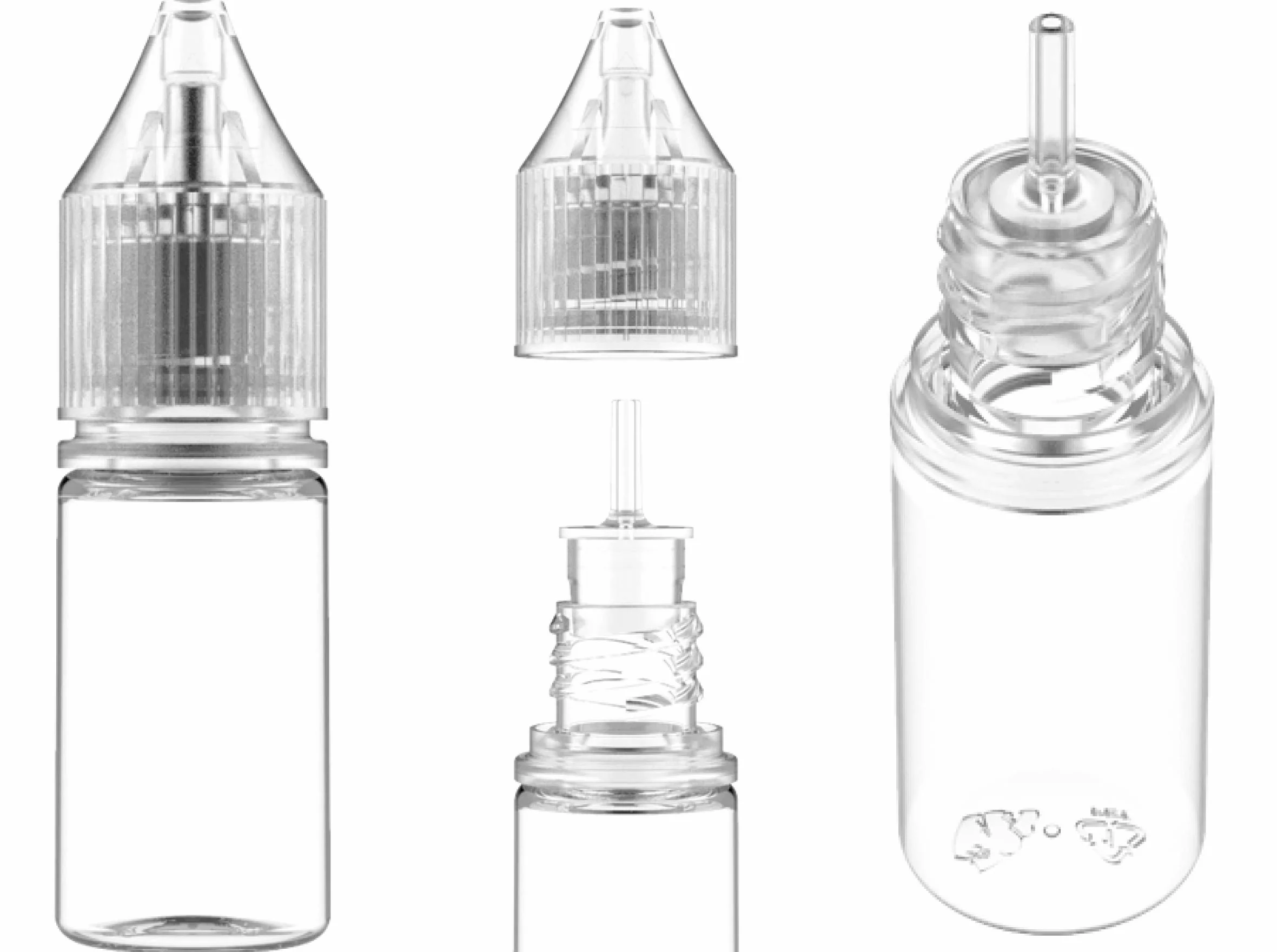 Chubby Gorilla 10ml V3 pusta butelka Unicorn PET przezroczysta + przezroczysta nakrętka – zestaw 10 szt.