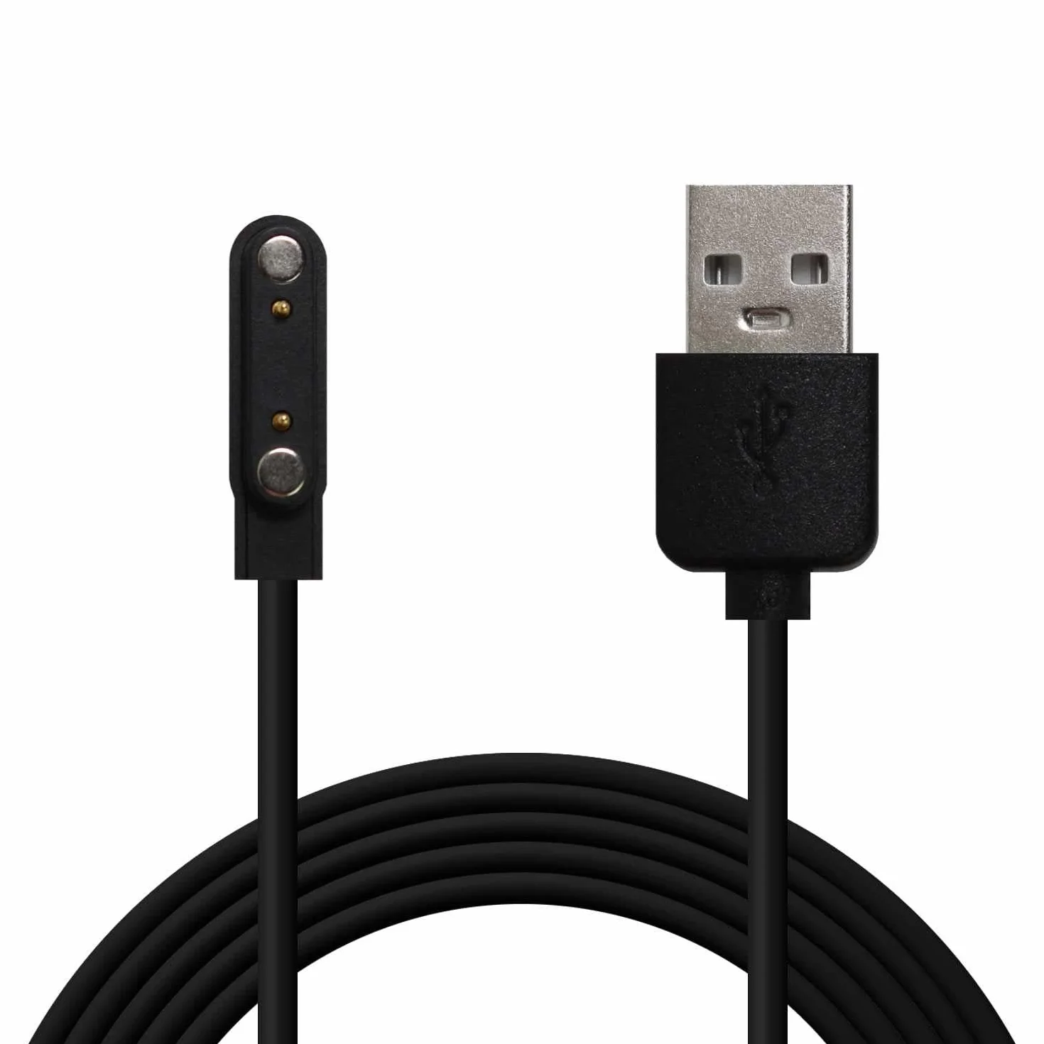 OcioDual Magnetyczna ładowarka USB kabel 2-biegunowy Pitch 7,62 mm do smartwatcha - czarny akcesoria