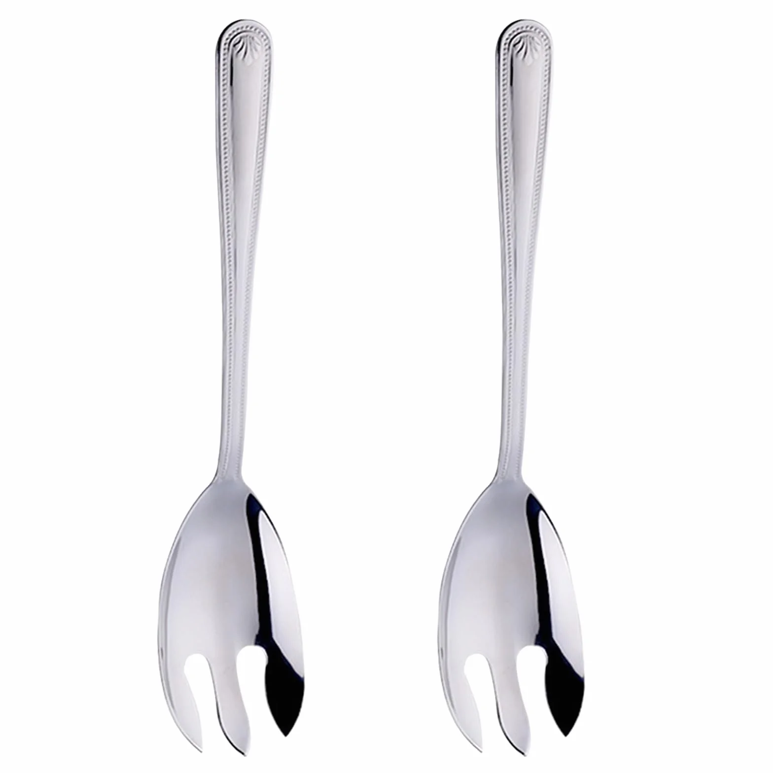 Sztućce do sałatek ze stali nierdzewnej 31 cm - 2 sztuki