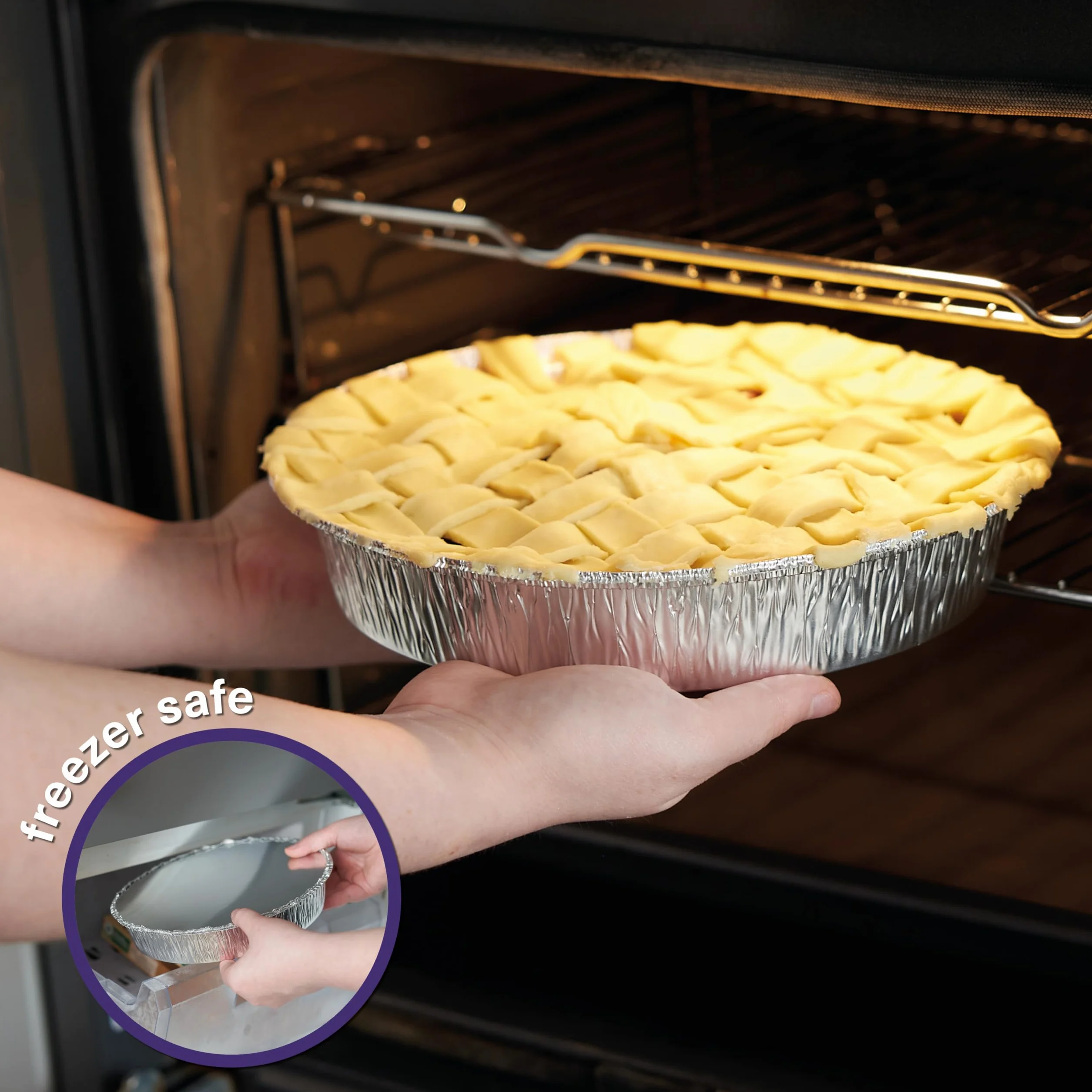 MATANA 40 okrągłych tacek do pieczenia z folii aluminiowej 23 cm 1000 ml