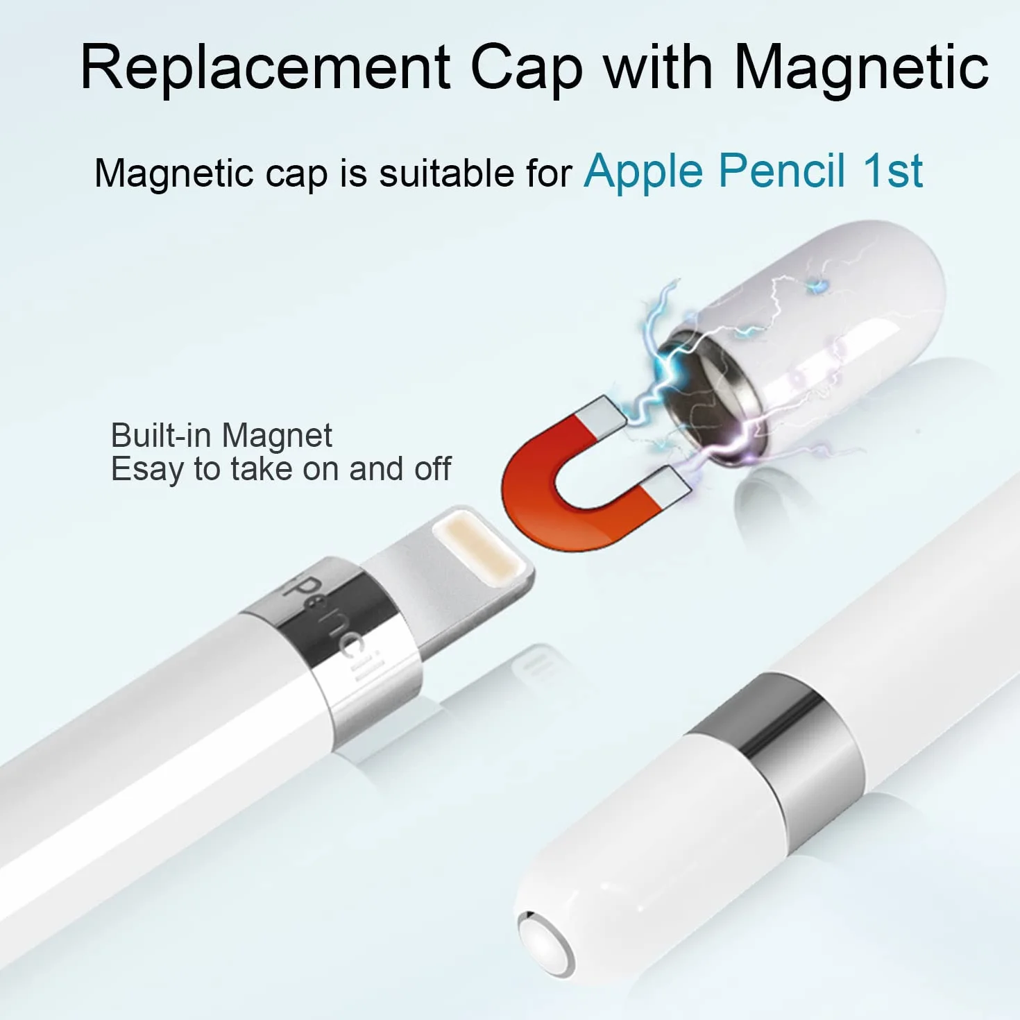 Magnetyczna nasadka do Apple Pencil, kompatybilna z Apple Pencil pierwszej generacji