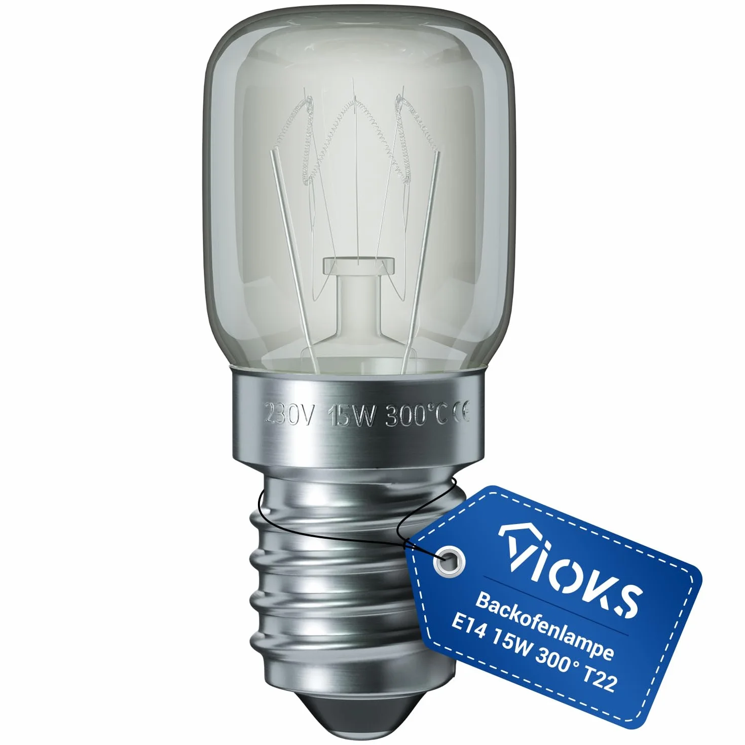 VIOKS Żarówka E14 15W 230V 300°C 22mm Ø48mm do piekarnika