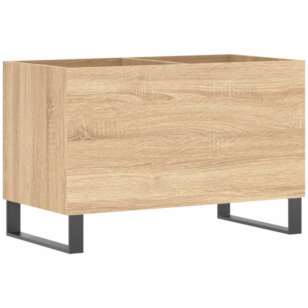 Szafka dyskowa Sklejka Dąb Sonoma 74,5x38x48 cm Regał CD Gramofon Szafka winylowa