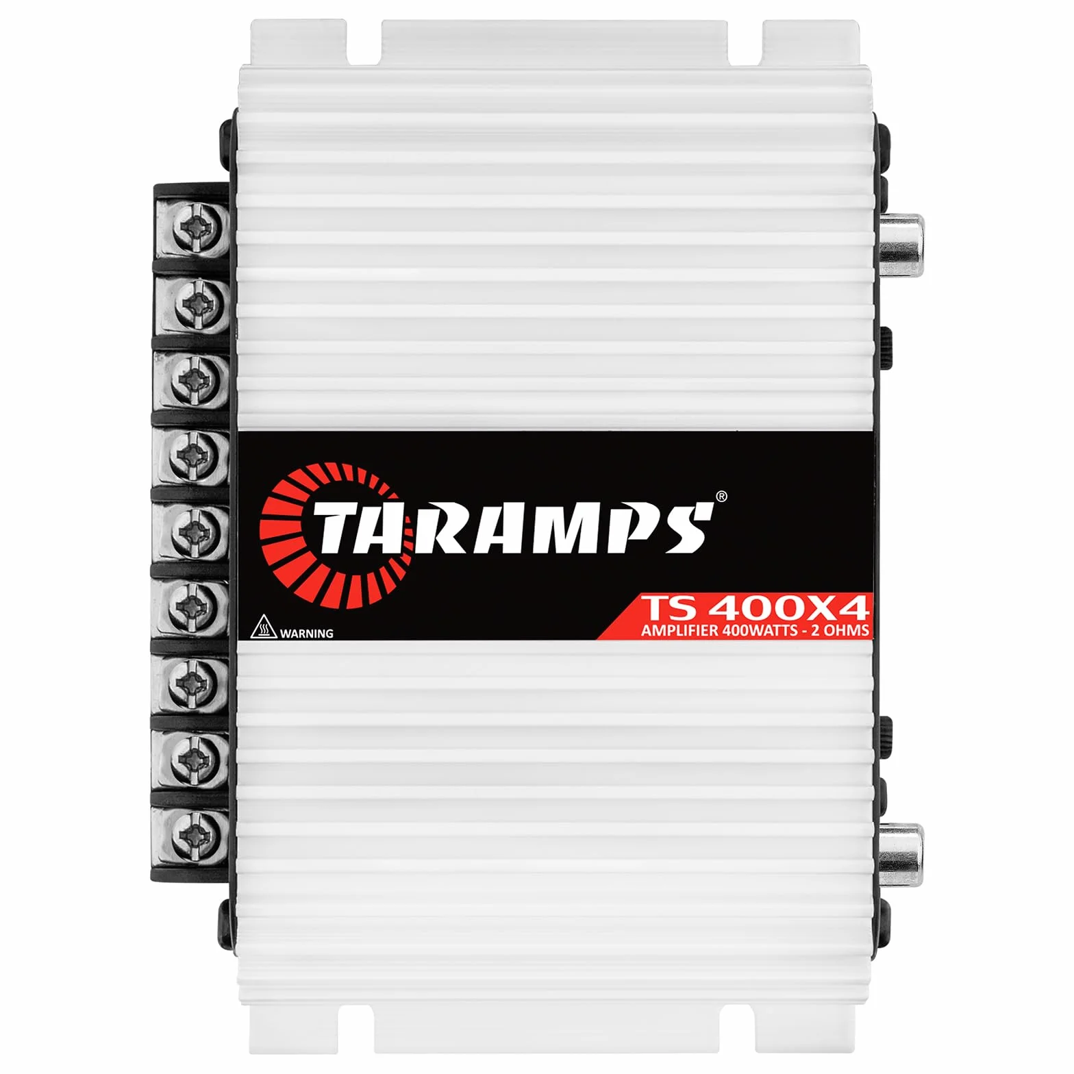 Taramps TS 400 x 4 z automatycznym wejściem wysokiego poziomu, 400 W, RMS, 4 kanały, pełny zakres, samochodowy wzmacniacz audio, klasa wejściowa RCA, 2 kanały, wielokanałowy system wzmacniacza