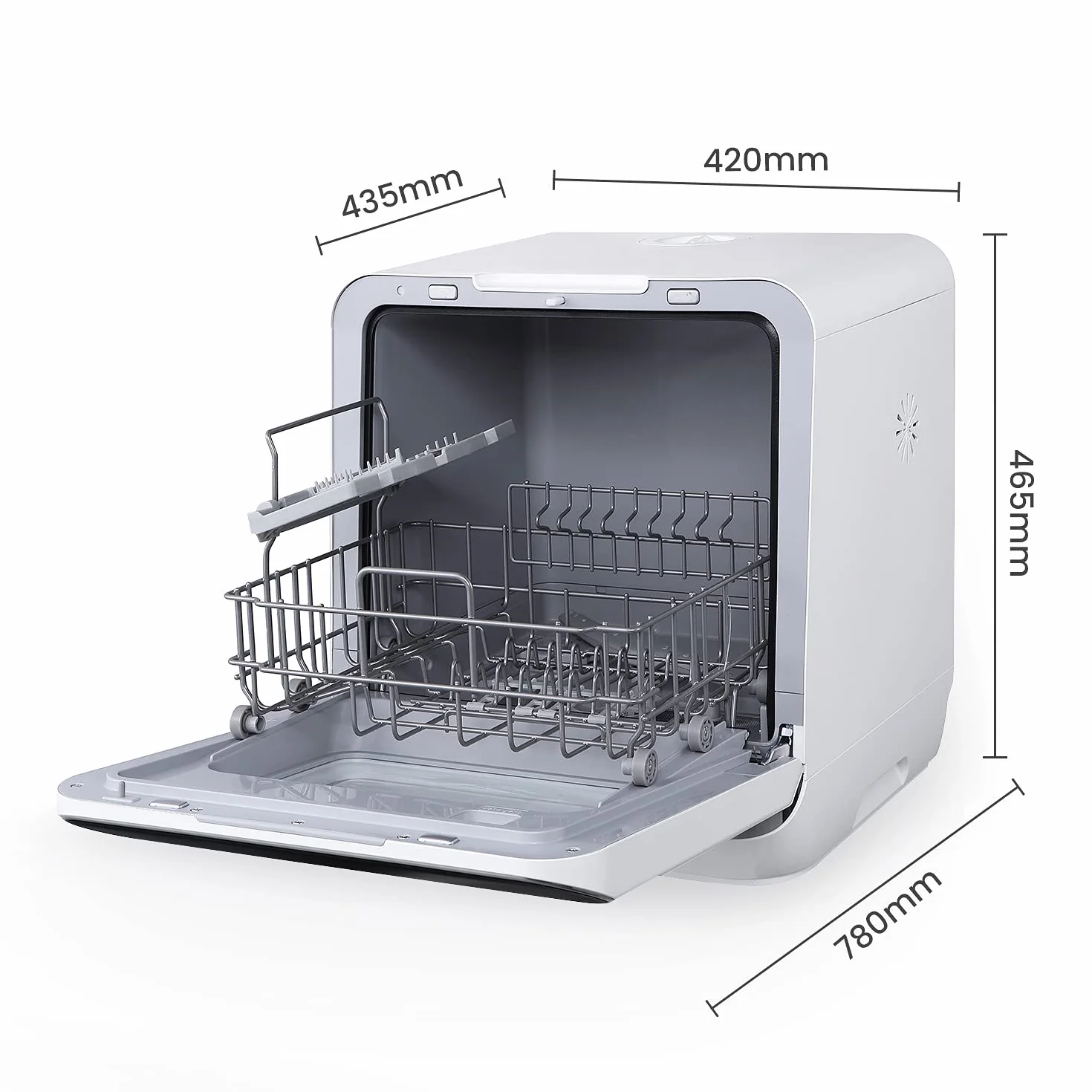 COMFEE' Mfd42S110W-It zmywarka wolnostojąca 7 programów dotyk sterowania LED opóźniony start biały