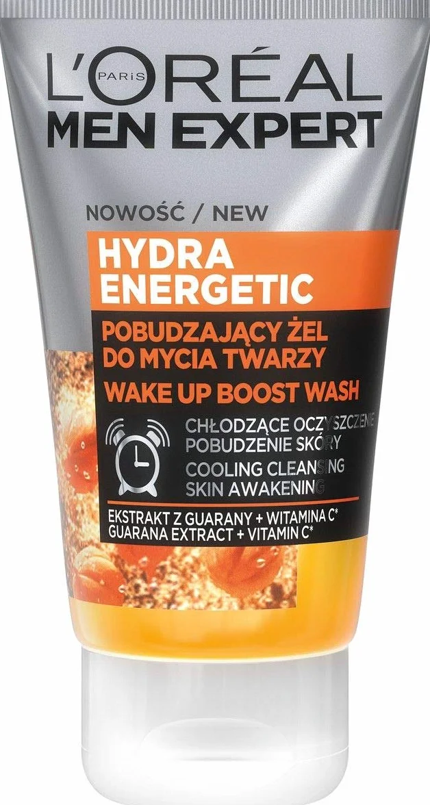 L'Oréal Paris Men Expert Hydra Energetic Żel do mycia twarzy z efektem chłodzenia i pobudzenia skóry, 100 ml