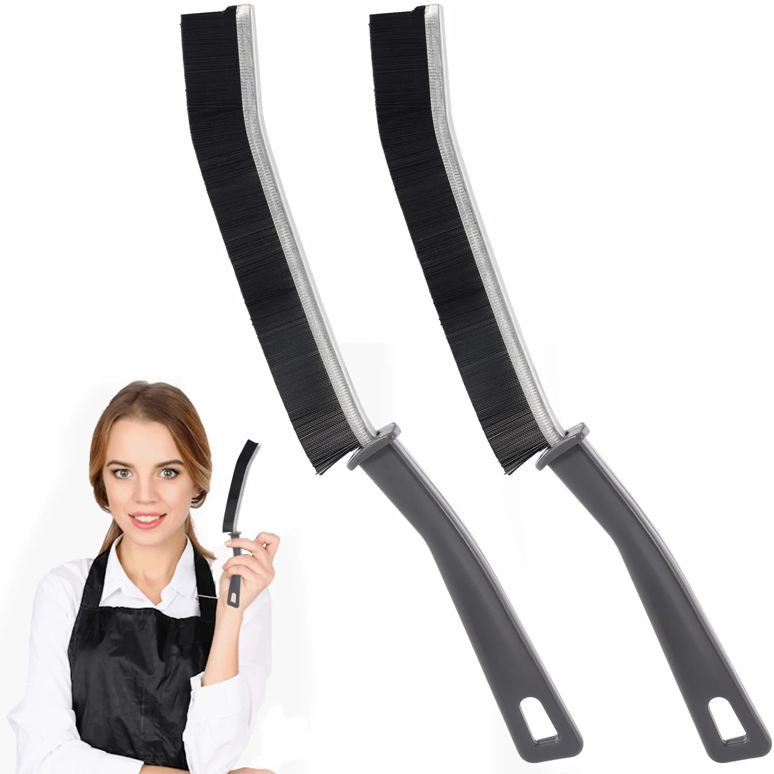 2 sztuki szczotki do czyszczenia szczelin, szczotka do czyszczenia fug z twardym włosiem, wielofunkcyjna szczotka do czyszczenia, wąska, szczotka ręczna z długim rozcięciem, do łazienki