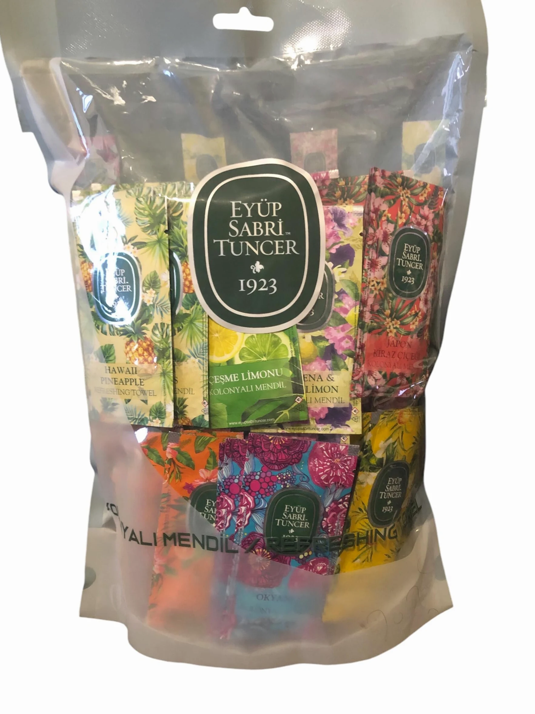 EYÜP SABRİ TUNCER Bodrum Mandarin mydło w piance 500 ml + chusteczki odświeżające, mieszane opakowanie, 150 sztuk, 5 x 10 cm, przetestowane wegańsko i dermatologicznie, delikatne oczyszczanie i