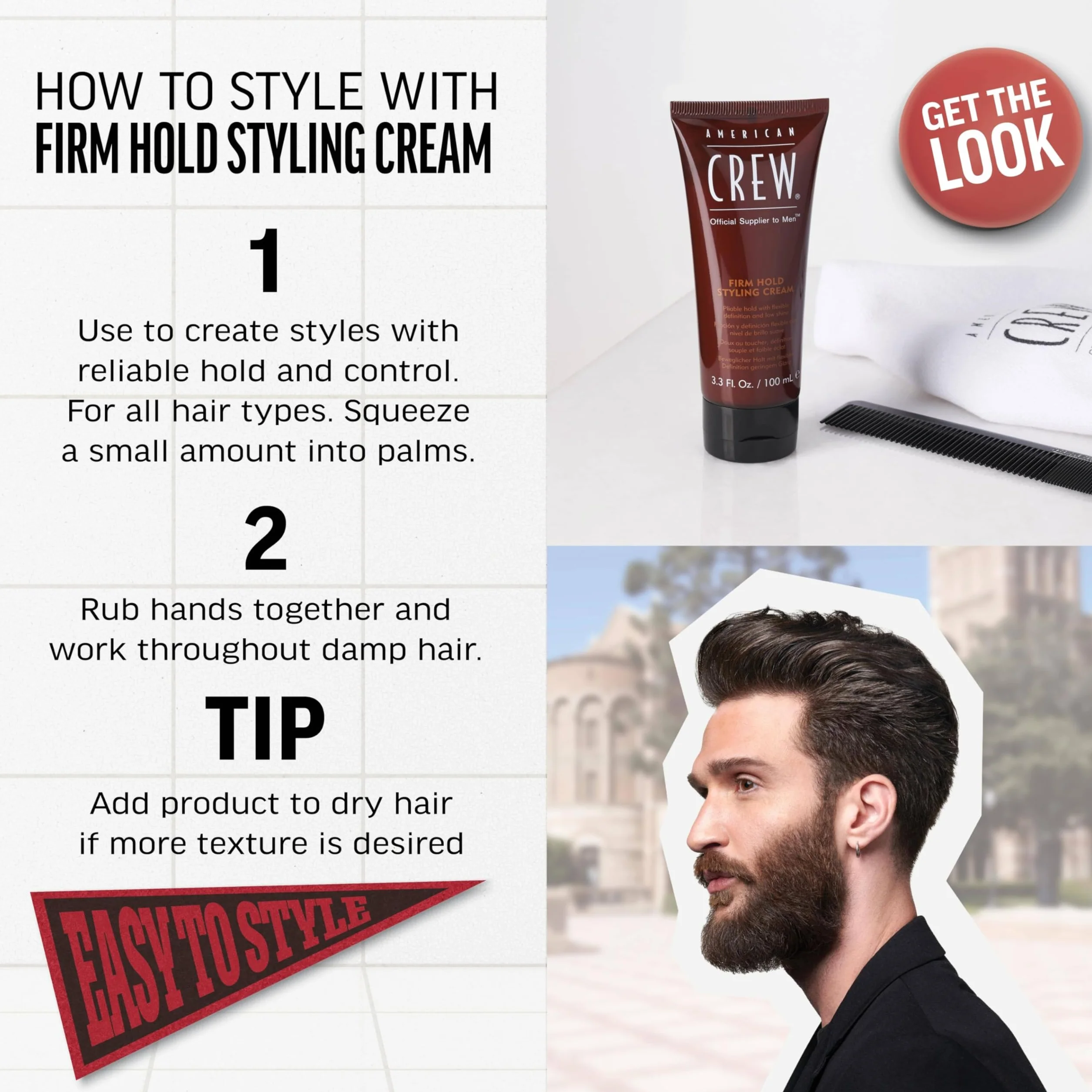 AMERICAN CREW Firm Hold Styling Cream 100 ml