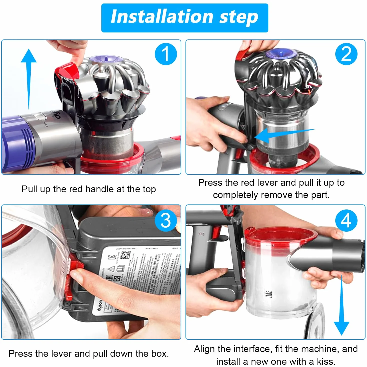 Zbiornik do zbierania kurzu Dyson V7 V8, węże zamienne