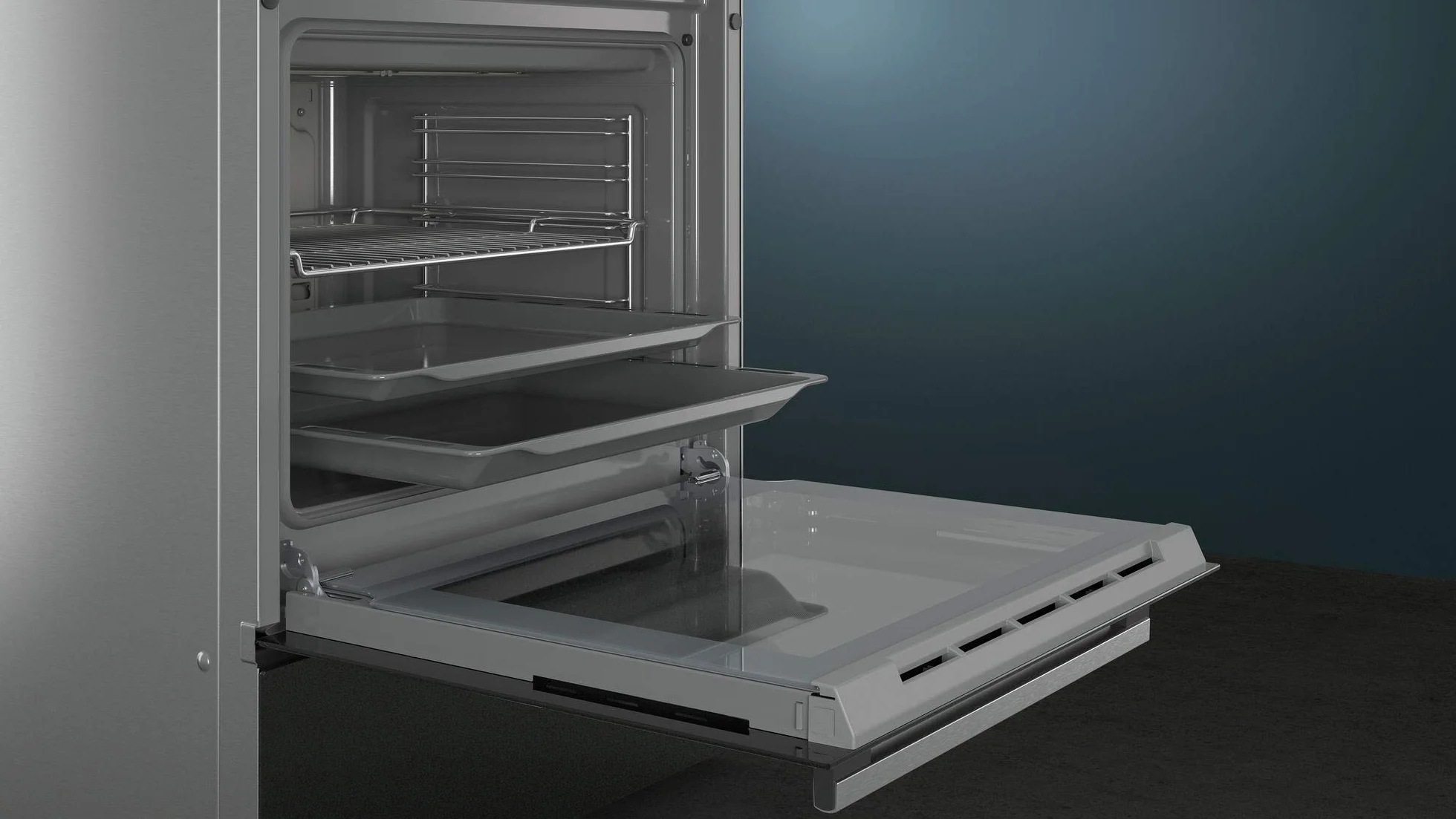 Siemens HK9S5A240 iQ500 wolnostojąca kuchenka elektryczna 60 cm stal nierdzewna ecoClean cookControl10