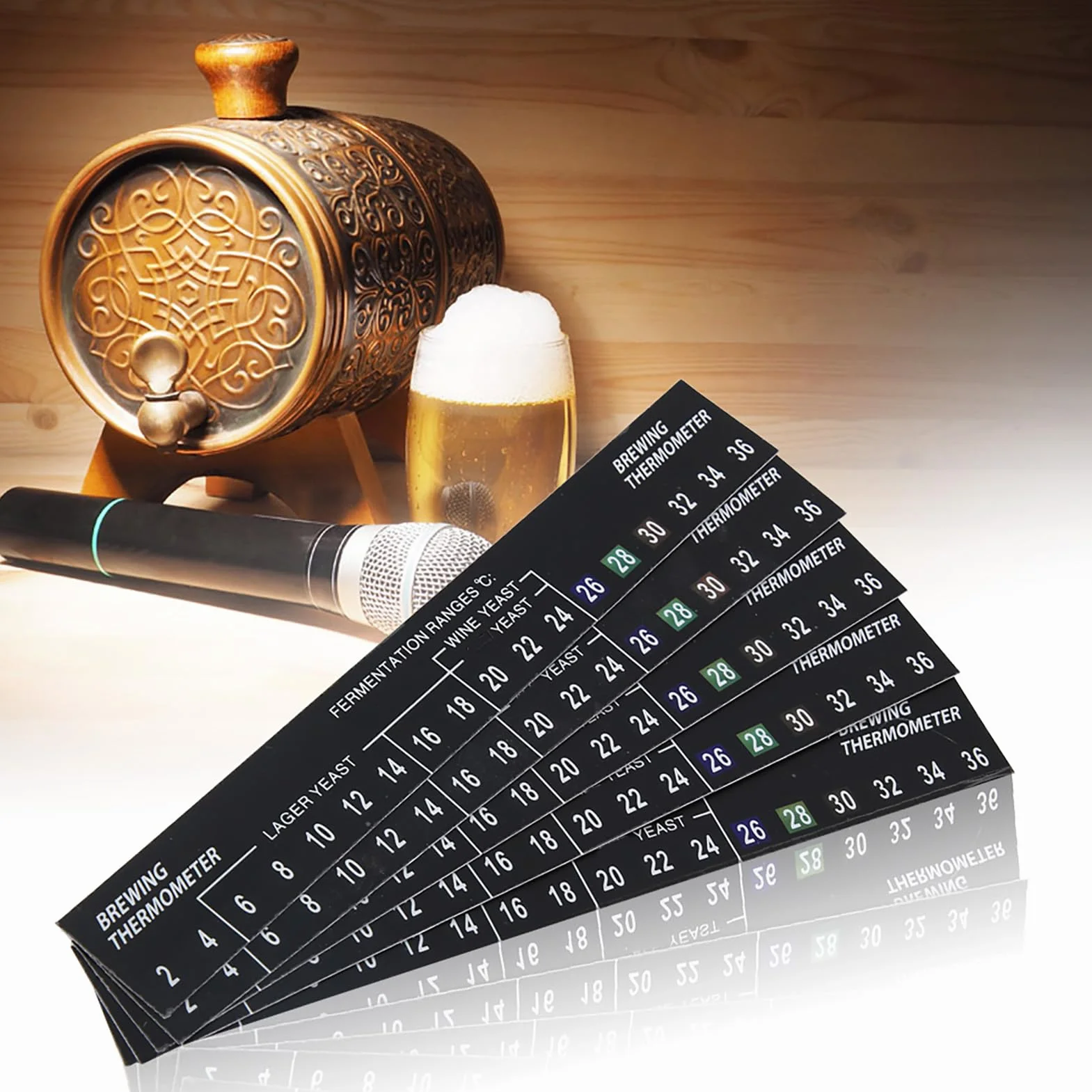 5 Szt. Samoprzylepna Naklejka Na Termometr Warzelniczy LCD Kompatybilna Z Piwem Homebrew