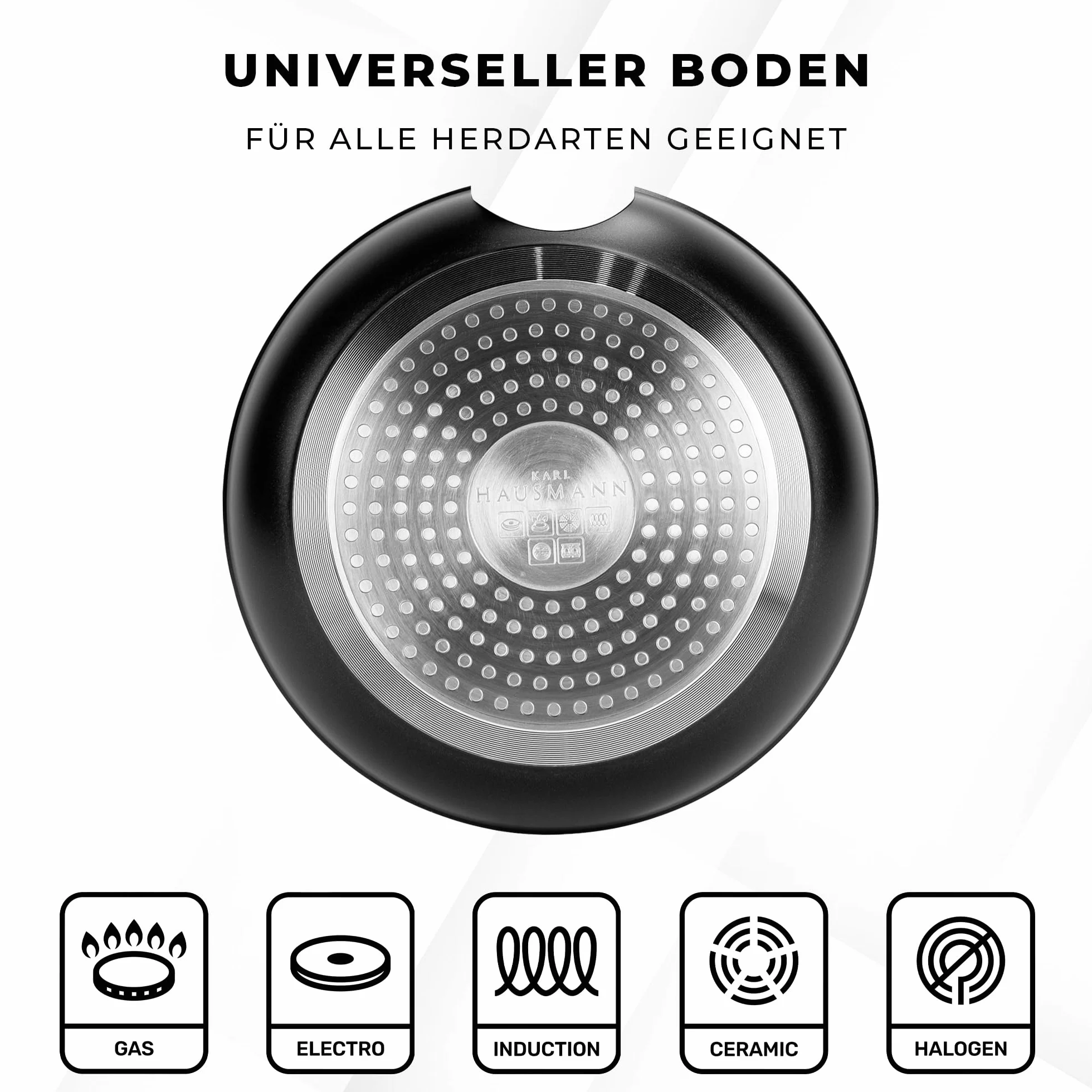 KARL HAUSMANN Zestaw patelni indukcyjnych 20 24 28 cm powlekane aluminium